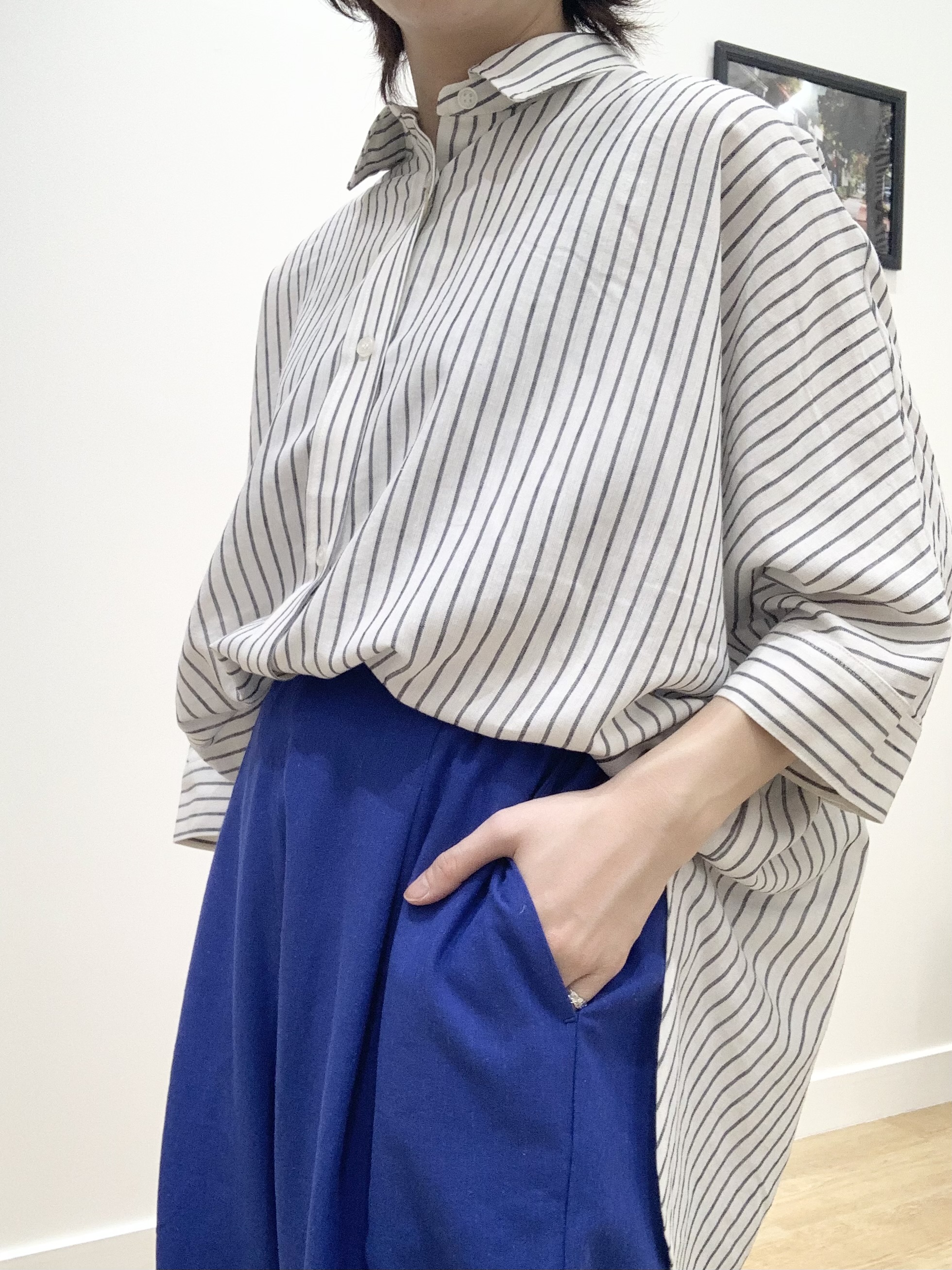 IMARIさんの「Dessin｜【セットアップ可/洗える】リネンブレンドドルマンシャツ」を使ったコーディネート