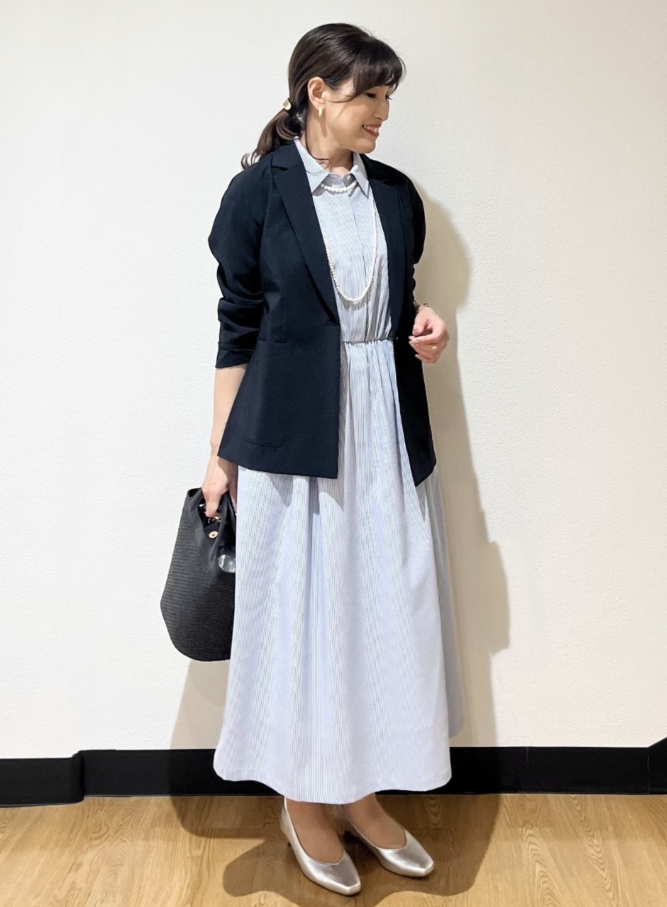 ayaさんの「Reflect｜【SS-4Lサイズ／接触冷感／シワになりにくい】リラクシーテーラードジャケット」を使ったコーディネート