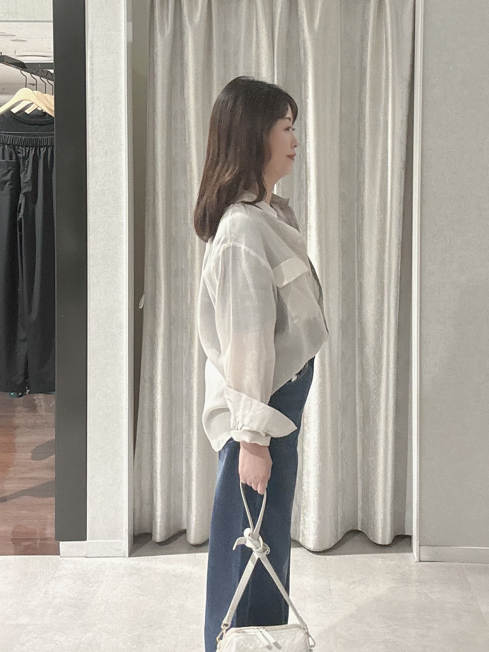 makiさんの「UNTITLED｜【古畑星夏さん着用/接触冷感】ドライタッチシャツ」を使ったコーディネート