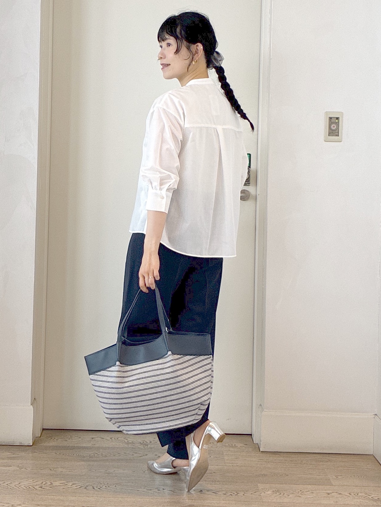  beni_gingerさんの「Reflect｜【接触冷感】八分袖フロントフリルブラウス」を使ったコーディネート