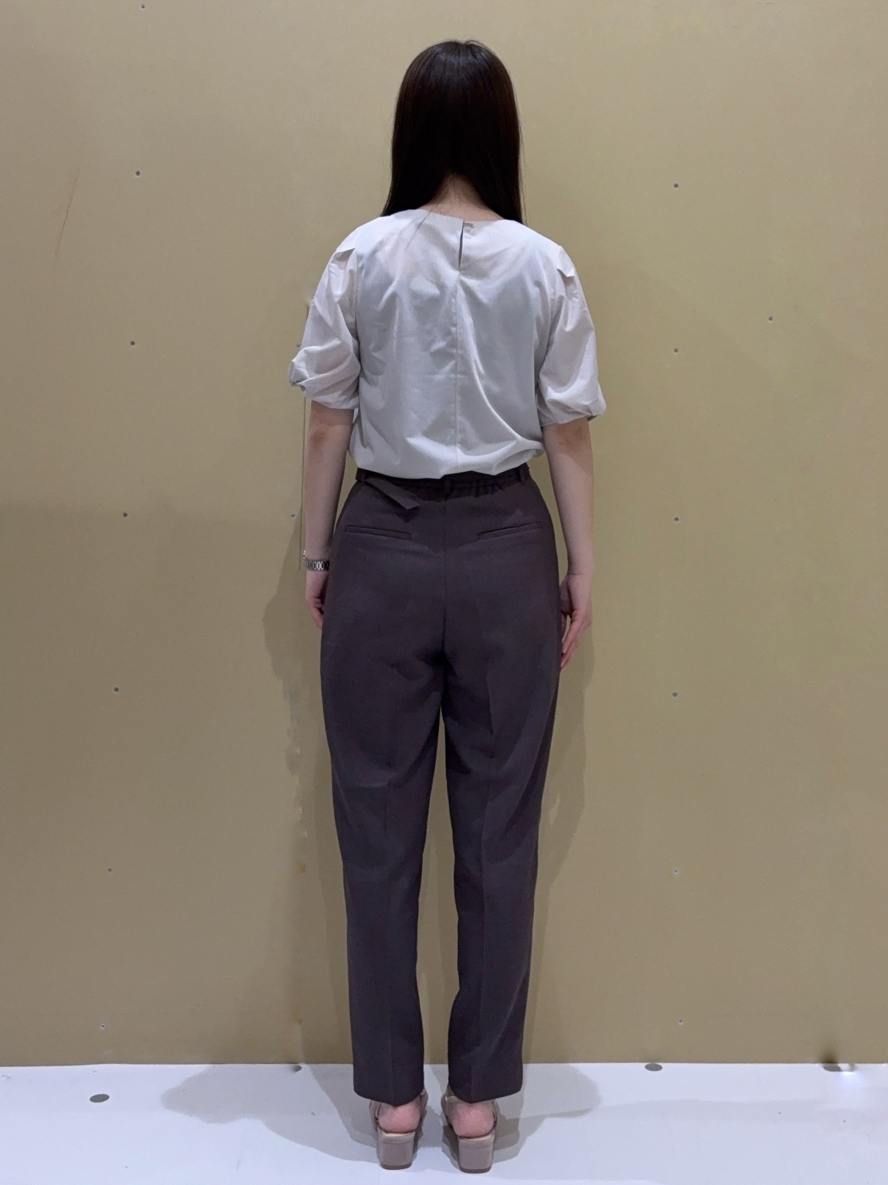 EMIRIさんの「OPAQUE.CLIP｜【吸水速乾】ストライプ調デザインスリーブトップス《洗濯機OK》」を使ったコーディネート