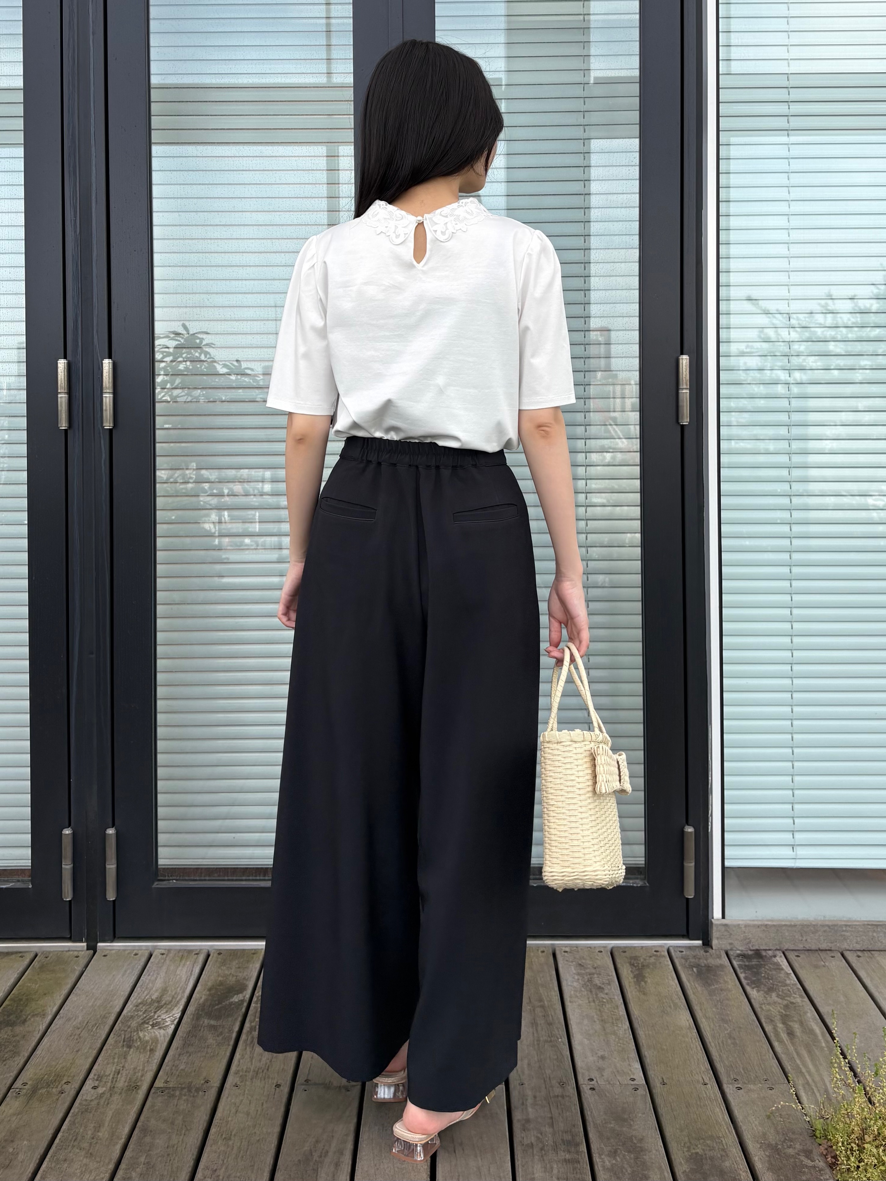 AOIさんの「Couture brooch｜【UVカット・接触冷感・洗える】襟レース トップス」を使ったコーディネート
