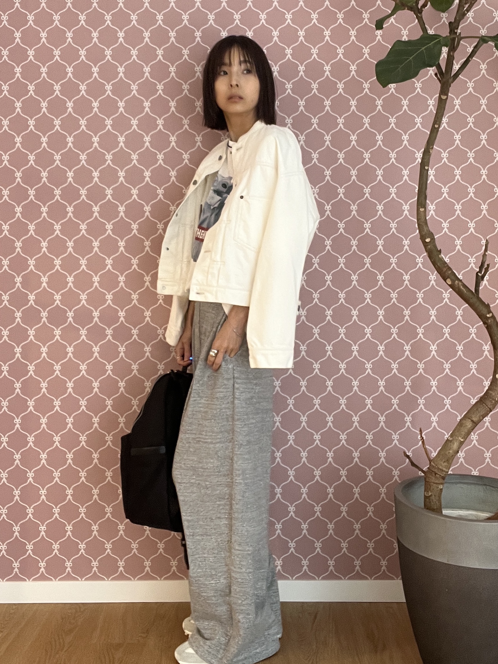 misaさんの「DRESSTERIOR｜【ウォッシャブル】バンドカラー ホワイトＧジャン」を使ったコーディネート