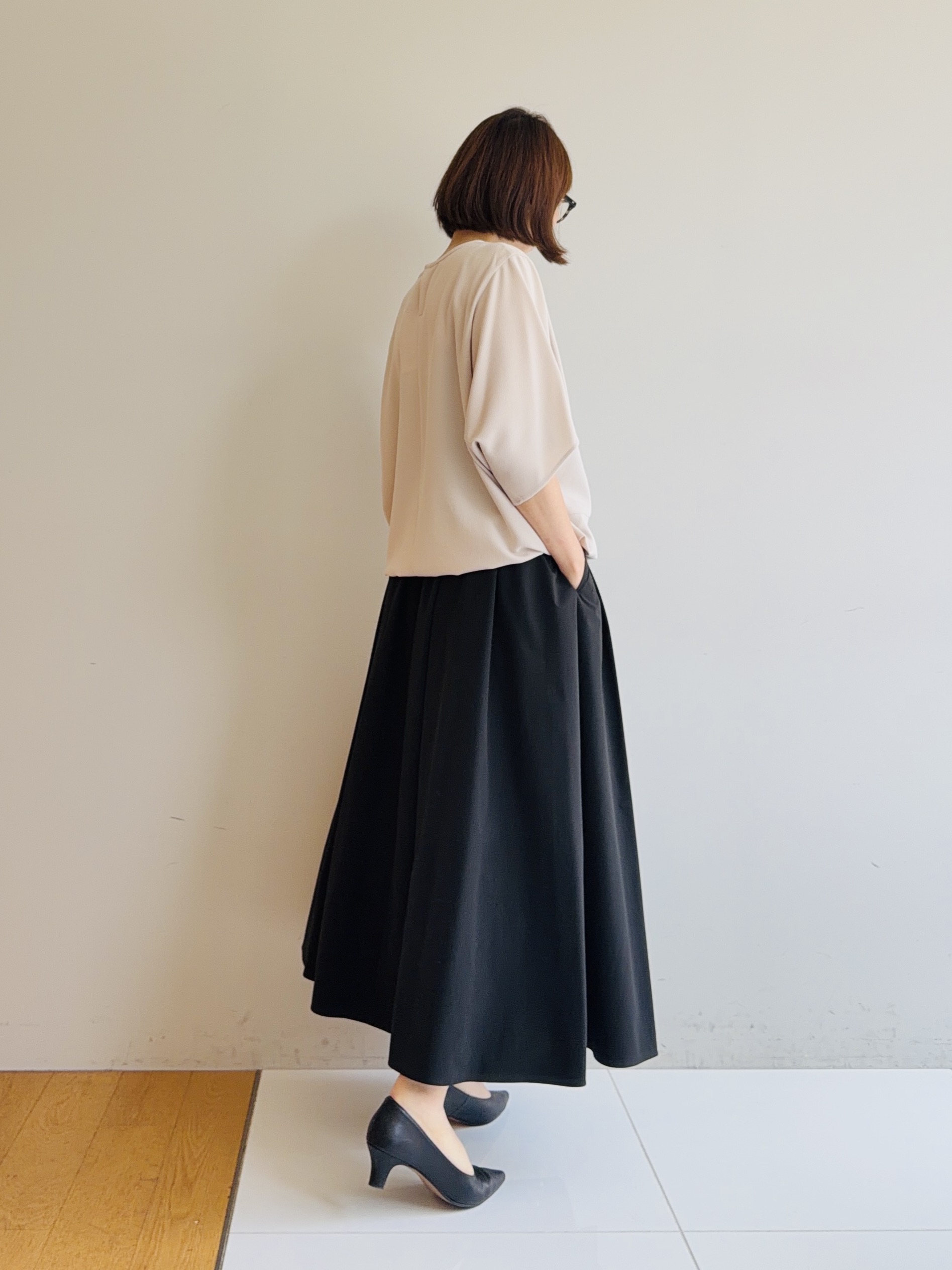 murayamaさんの「INDIVI｜【さらに軽く軽快！／着る日傘】ノーカラージャケット」を使ったコーディネート
