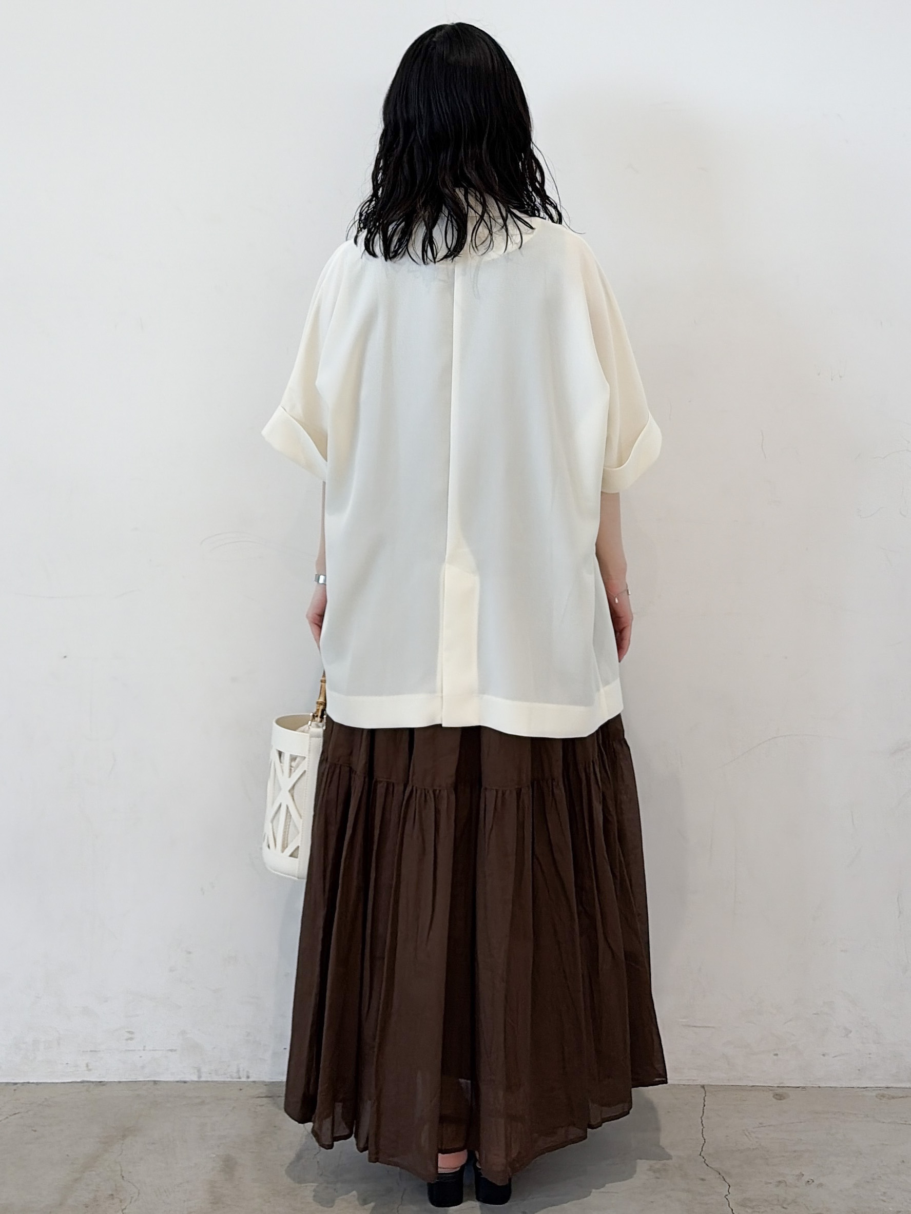 haruさんの「OPAQUE.CLIP｜ティアードサマードレス／オーガニックコットン混【洗濯機OK】」を使ったコーディネート