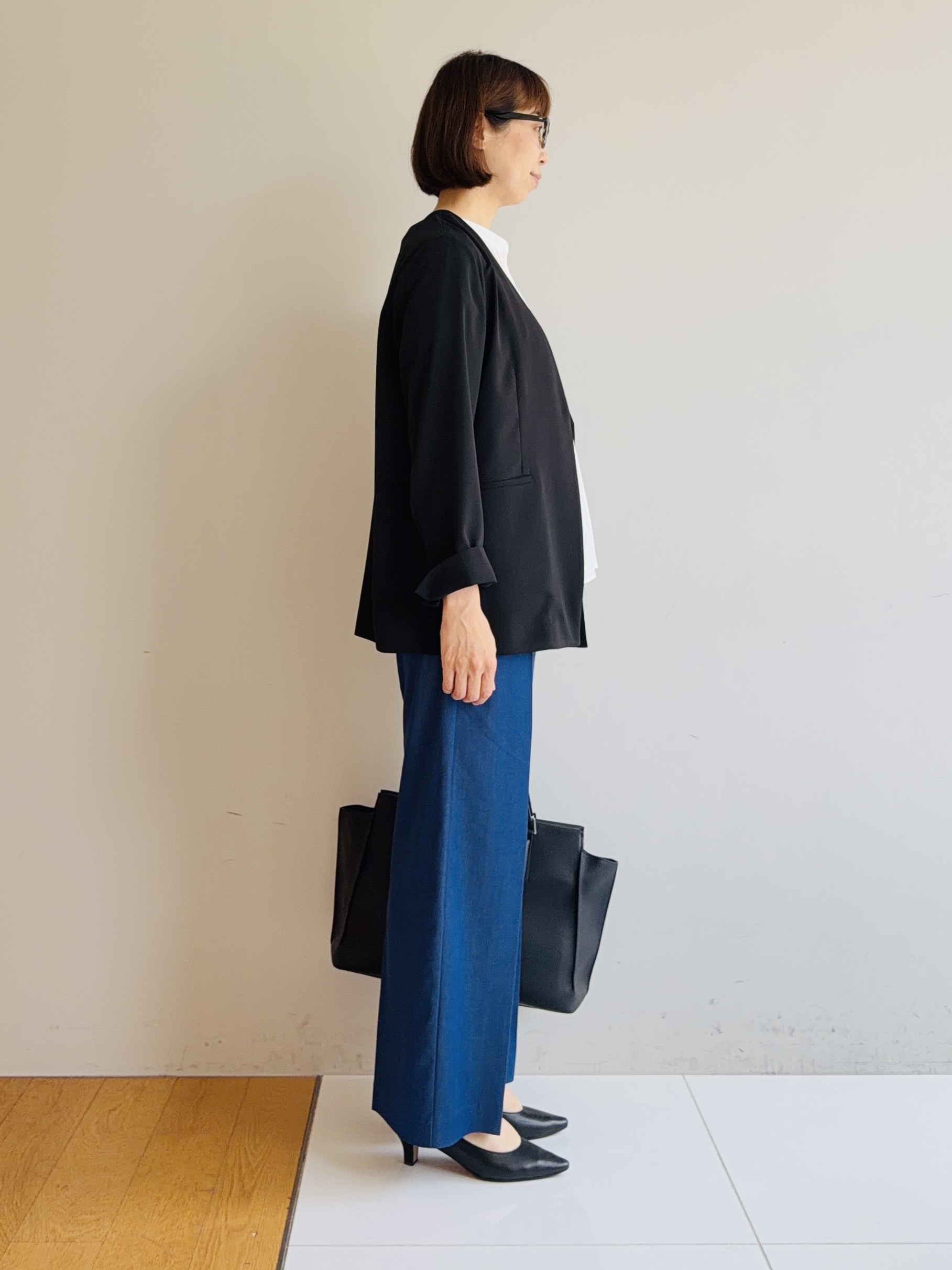 murayamaさんの「INDIVI｜【撥水／UVケア／SETUP可能】軽量タックスキッパーブラウス」を使ったコーディネート