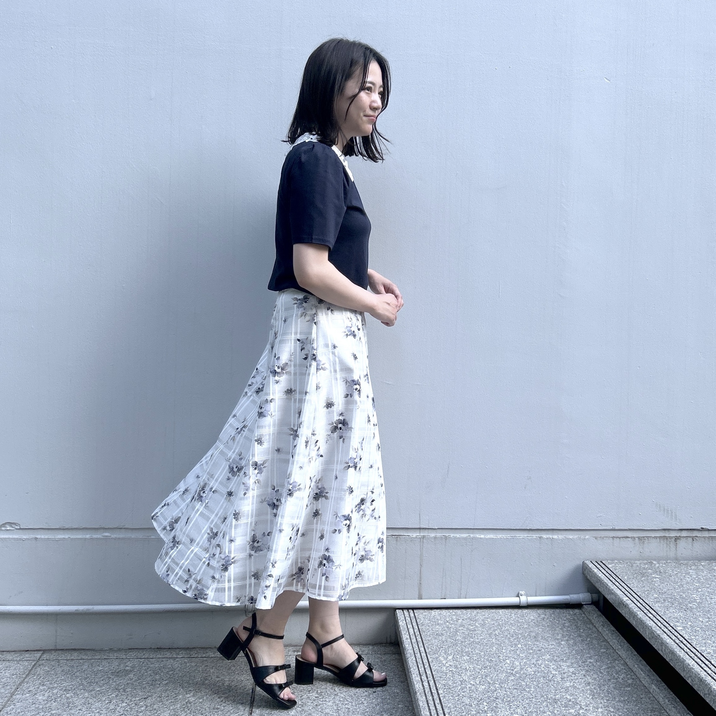 shinoさんの「Couture brooch｜【UVカット・接触冷感・洗える】襟レース トップス」を使ったコーディネート