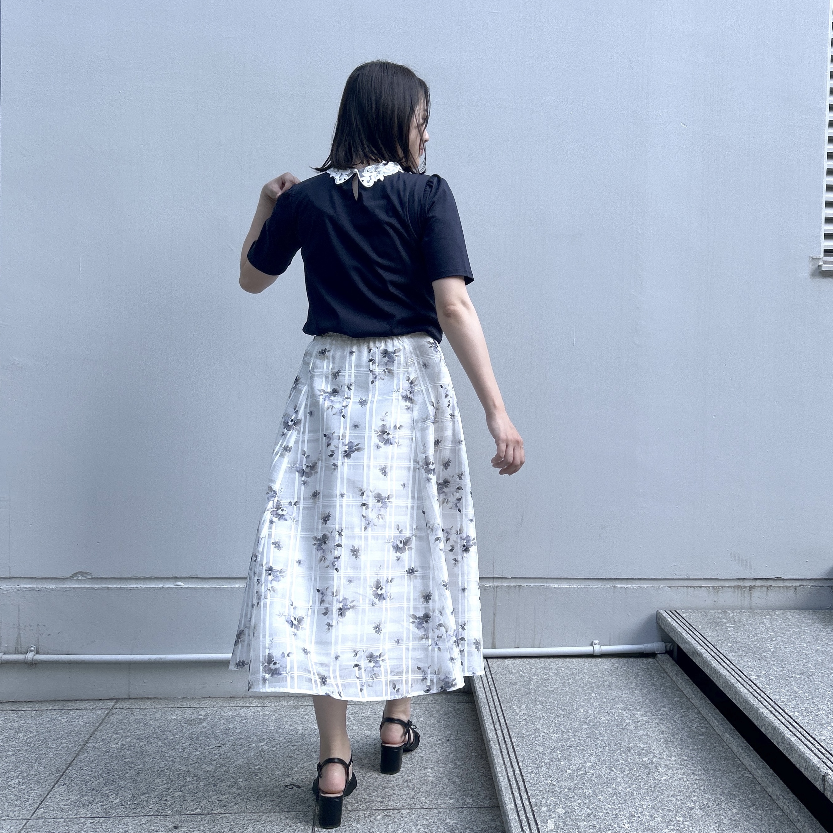 shinoさんの「Couture brooch｜【UVカット・接触冷感・洗える】襟レース トップス」を使ったコーディネート