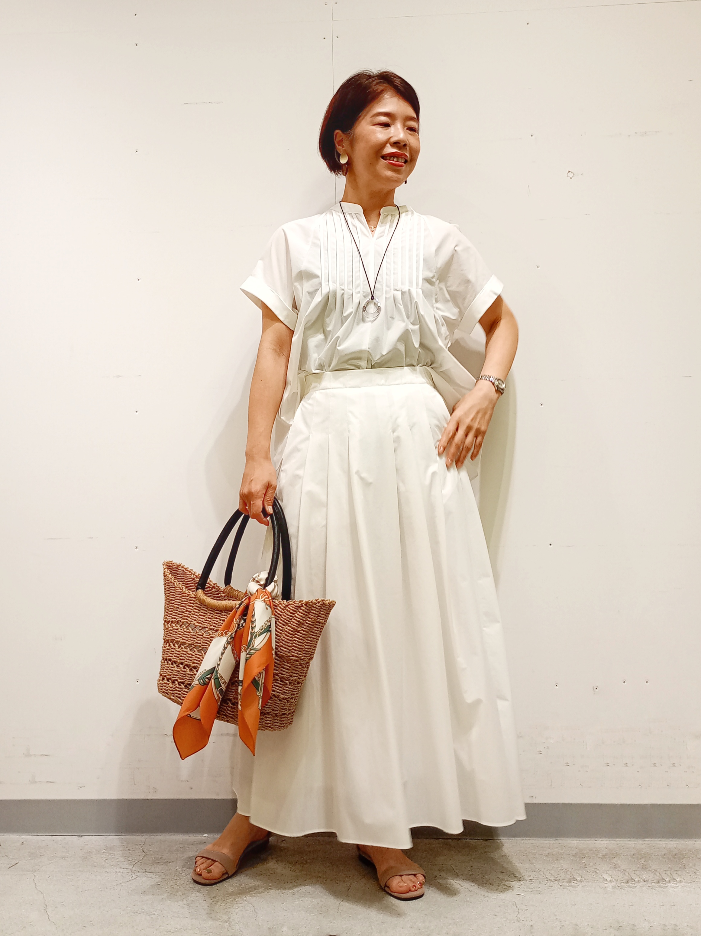 Kさんの「INDIVI｜【洗える／多機能／SETUP可】着る日傘ダブルジャケット」を使ったコーディネート