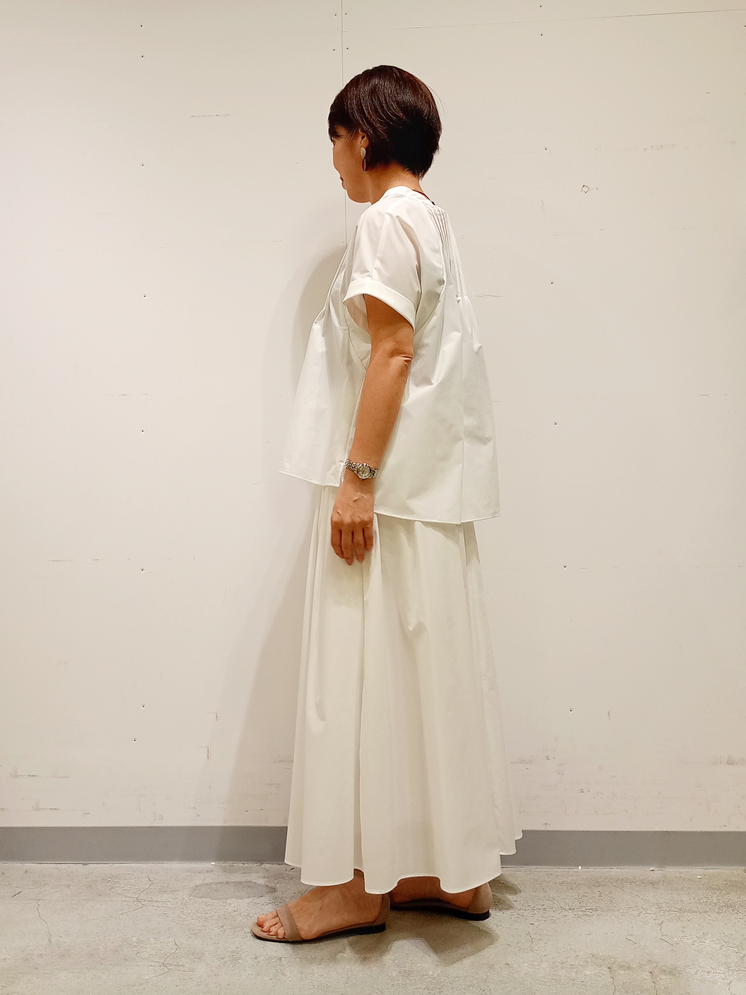 Kさんの「INDIVI｜【洗える／多機能／SETUP可】着る日傘ダブルジャケット」を使ったコーディネート