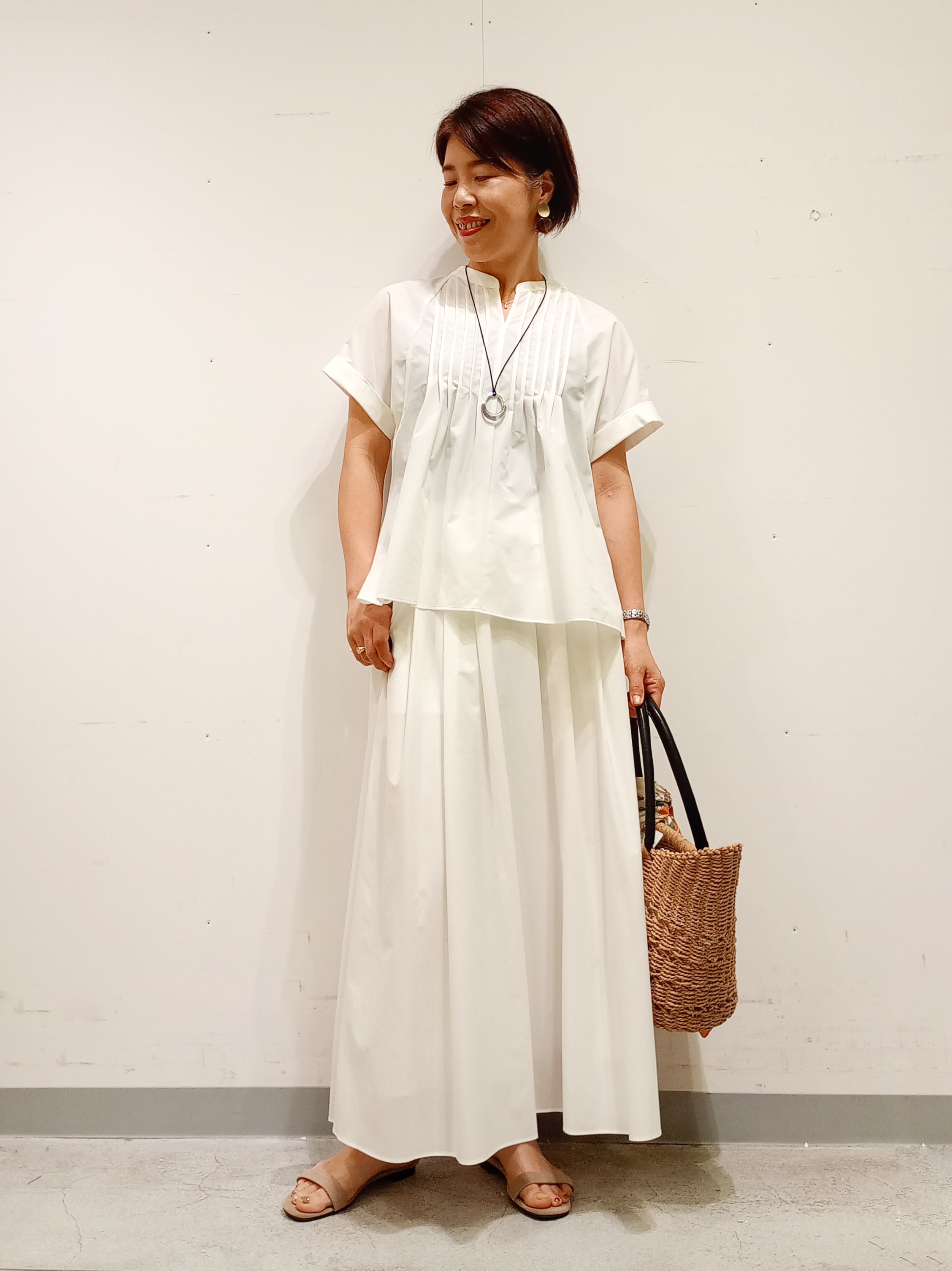 Kさんの「INDIVI｜【洗える／多機能／SETUP可】着る日傘ダブルジャケット」を使ったコーディネート