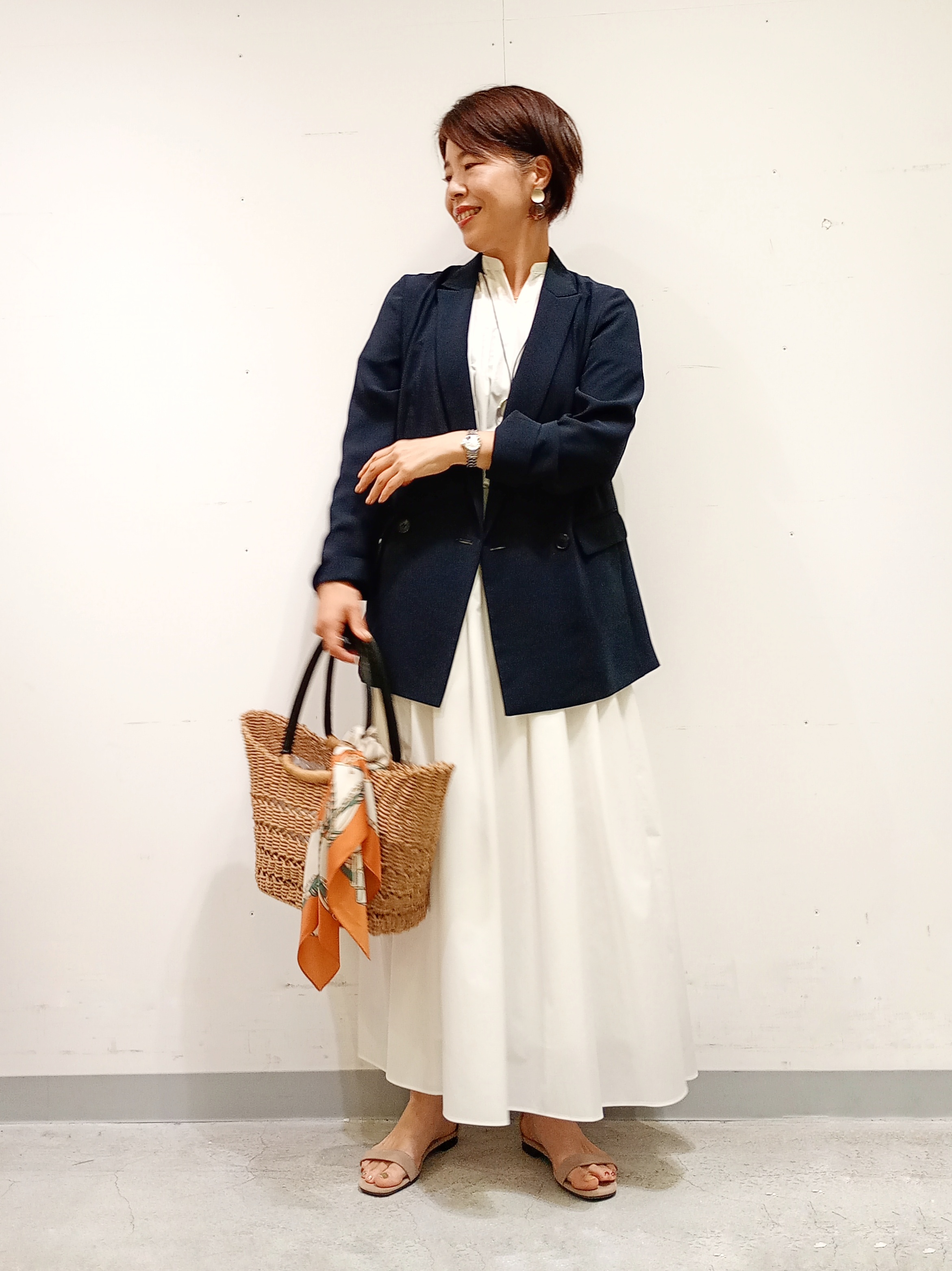 Kさんの「INDIVI｜【洗える／多機能／SETUP可】着る日傘ダブルジャケット」を使ったコーディネート