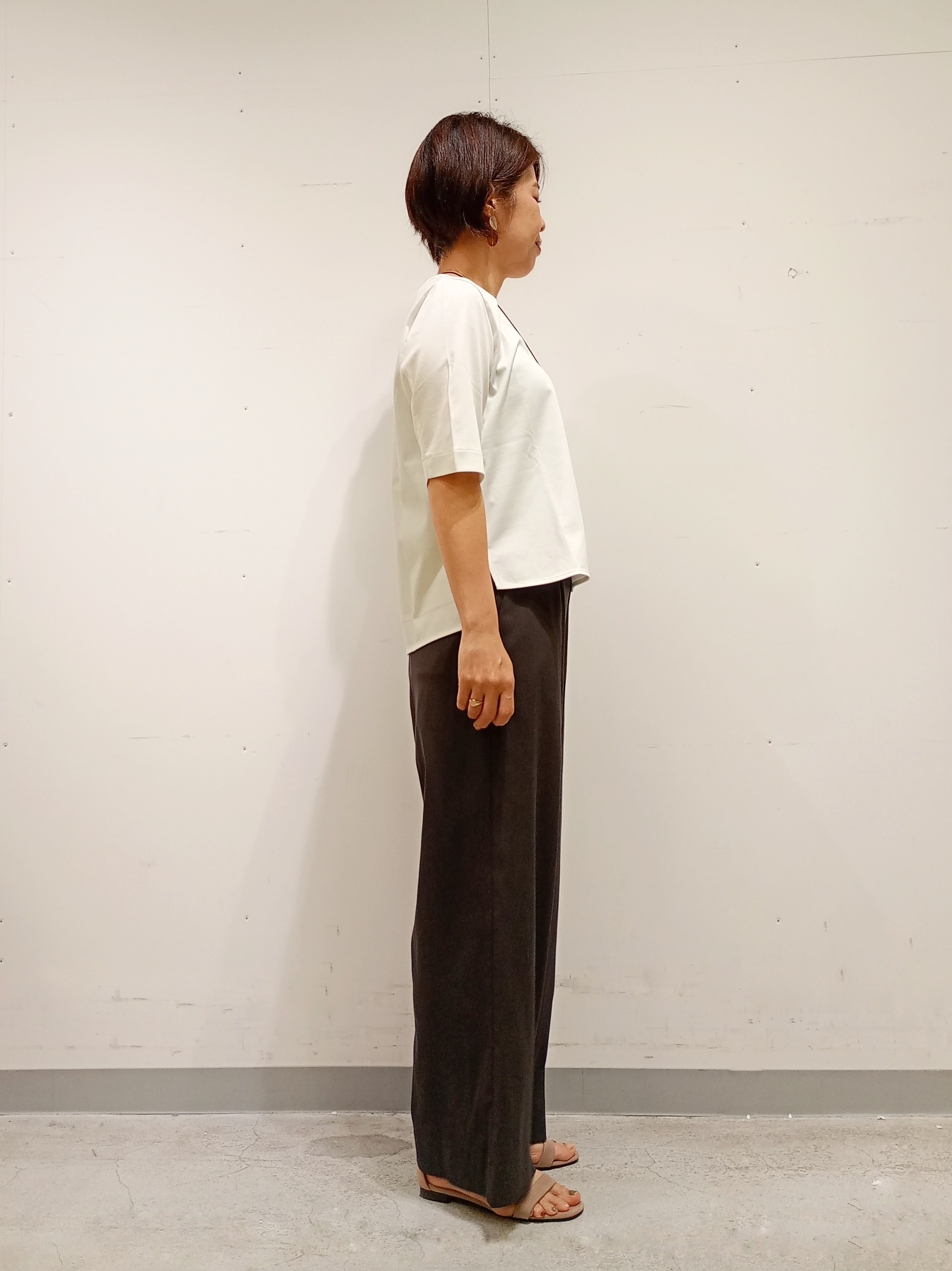 Kさんの「INDIVI｜【抗菌防臭／消臭】上品光沢コットンTシャツ」を使ったコーディネート