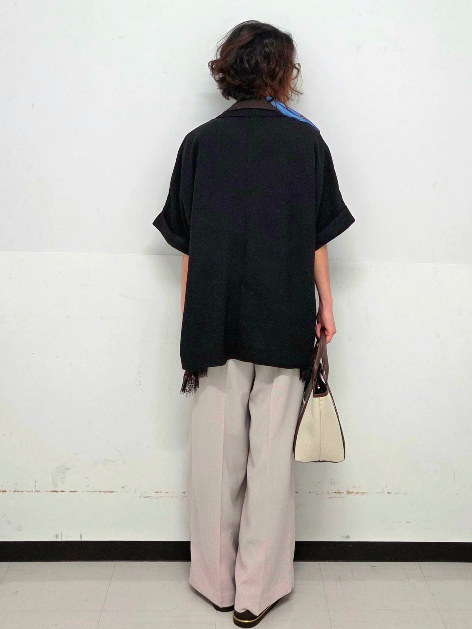 くまみさんの「OPAQUE.CLIP｜【接触冷感／吸水速乾／防シワ】リネンライクテーラードジャケット《洗濯機OK》」を使ったコーディネート