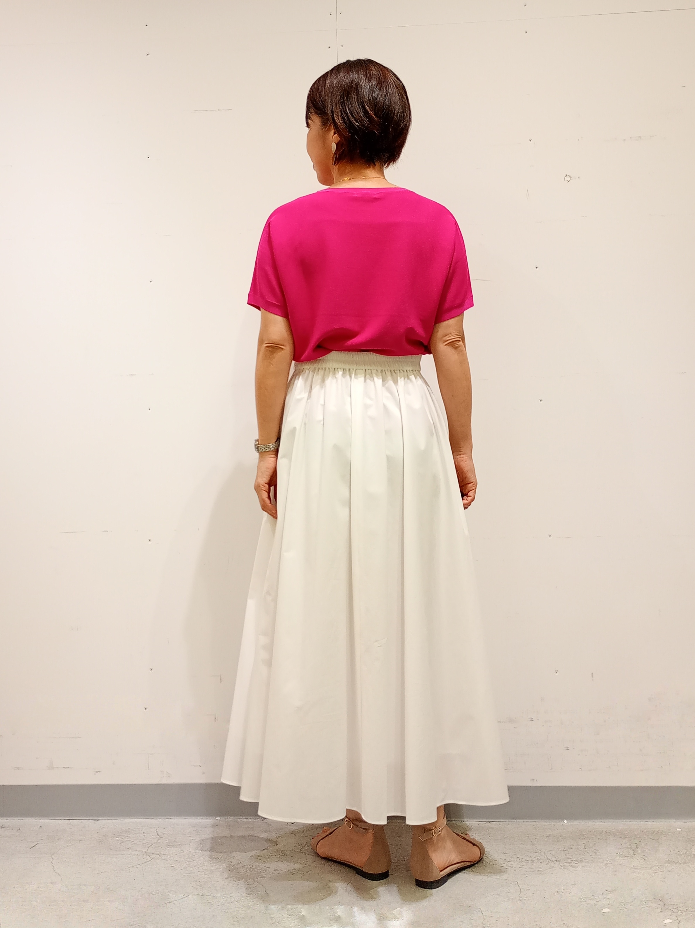 Kさんの「INDIVI｜【接触冷感／2WAY】カシュクールリネンシャツ」を使ったコーディネート