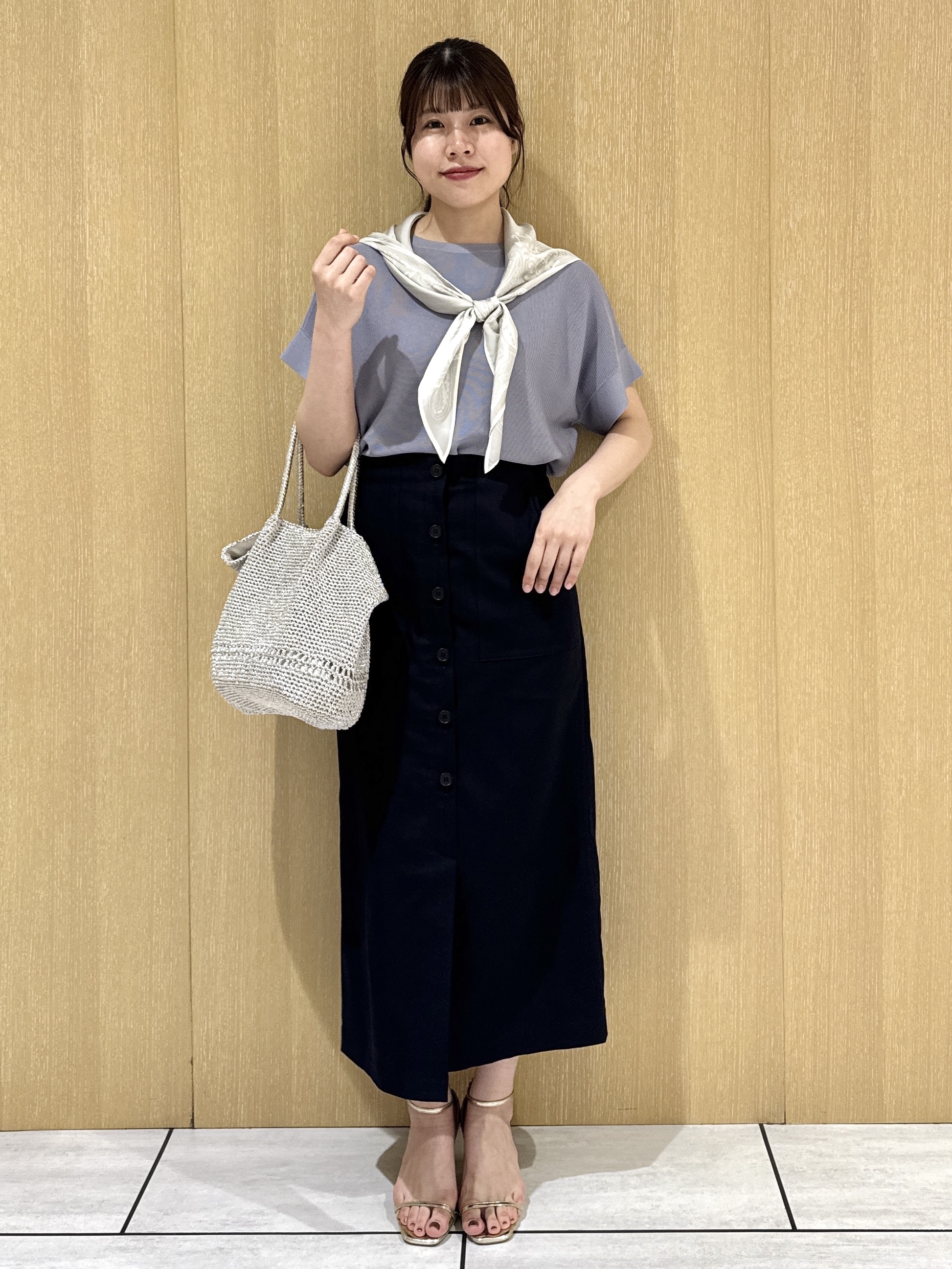 nanaさんの「UNTITLED｜【11色展開/体型カバー】前後2WAYフレンチスリーブニット」を使ったコーディネート
