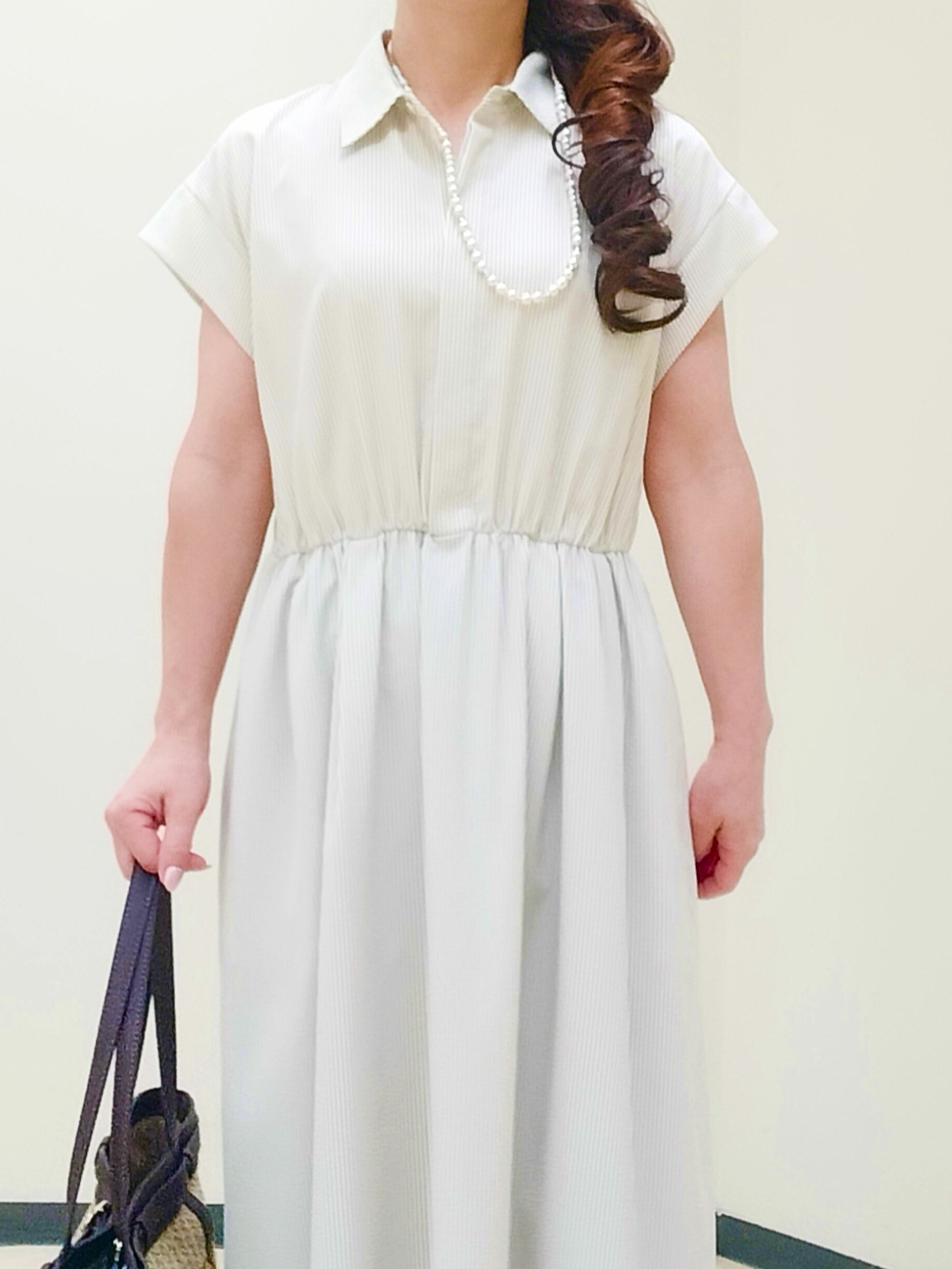 花さんの「Reflect｜フレンチスリーブシャツワンピース」を使ったコーディネート