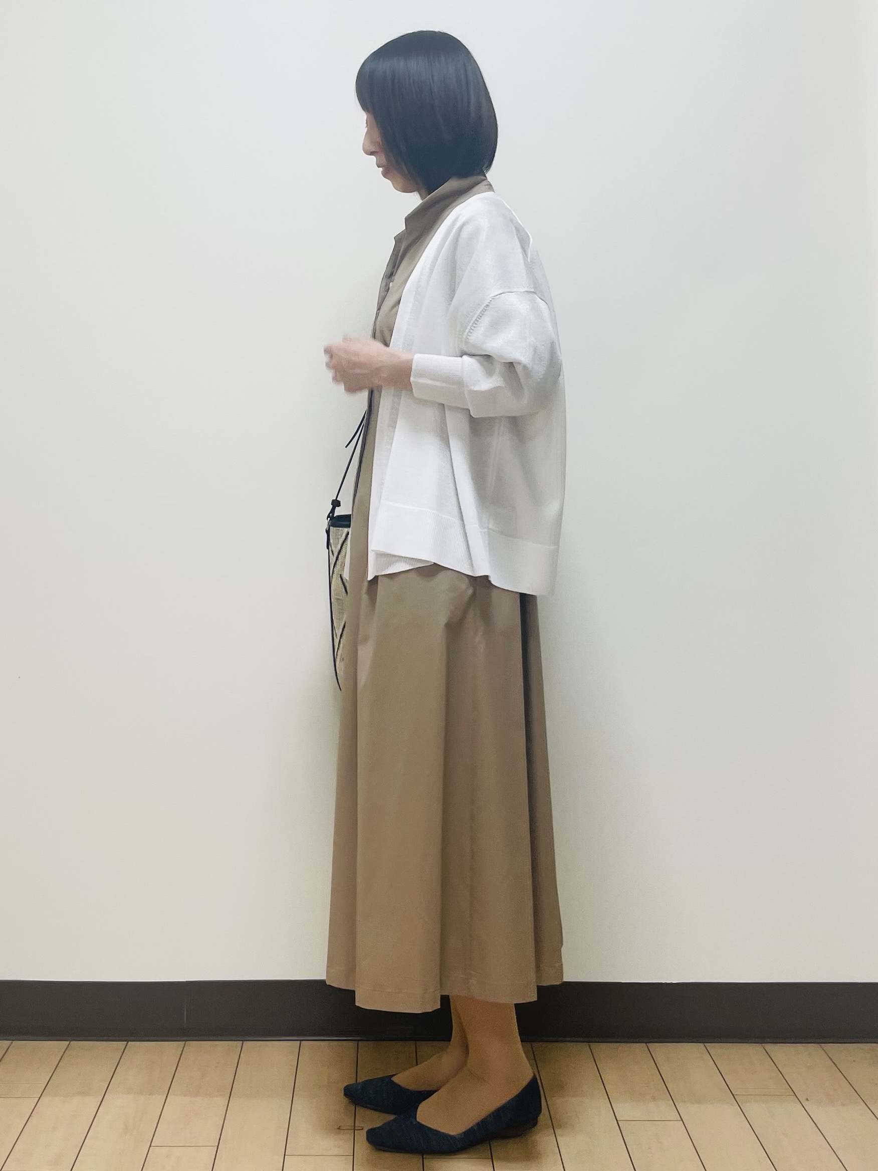 Riiさんの「Reflect｜タイプライターシャツロングワンピース」を使ったコーディネート