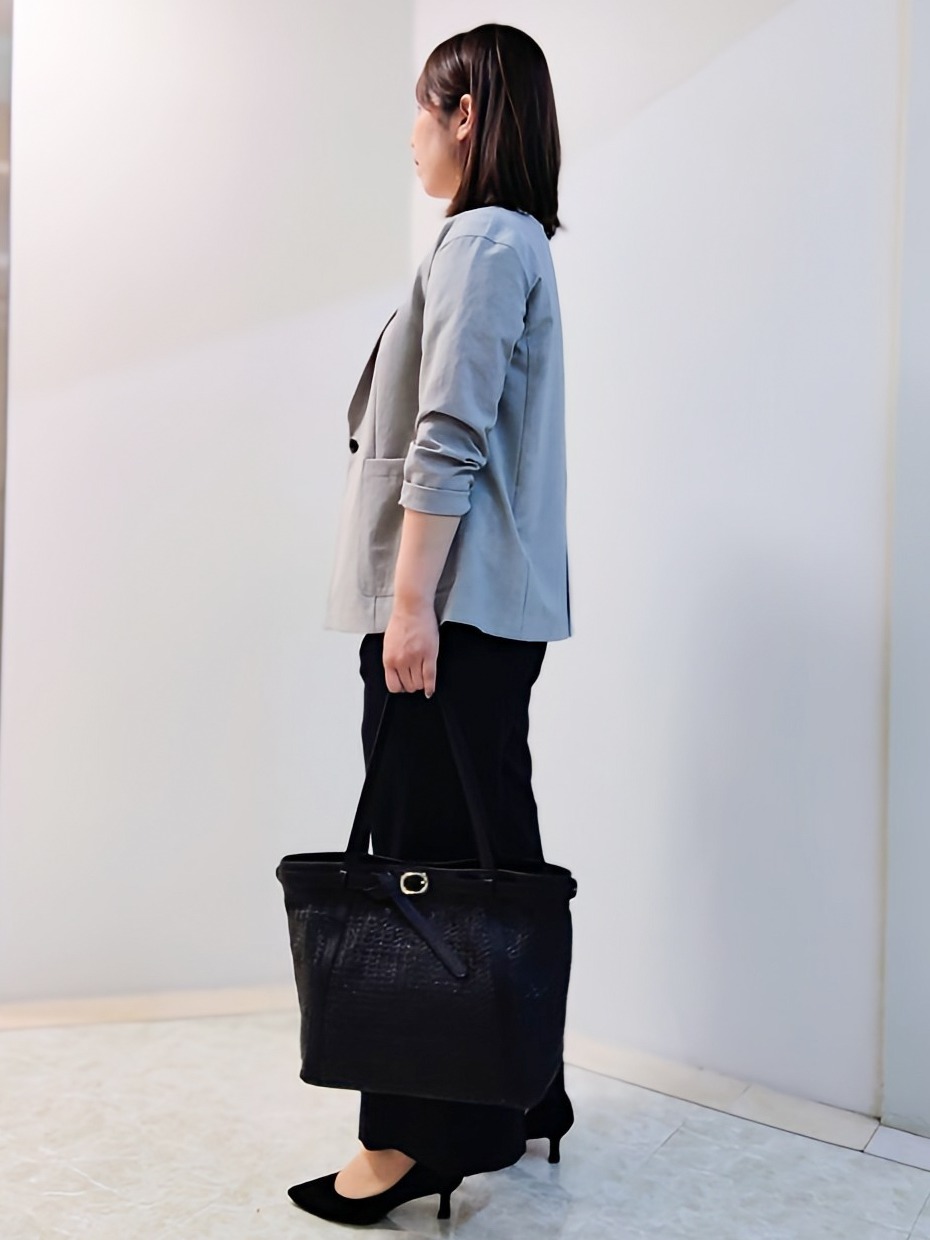 エリさんの「Reflect｜【SS-4Lサイズ／接触冷感／シワになりにくい】リラクシーテーラードジャケット」を使ったコーディネート