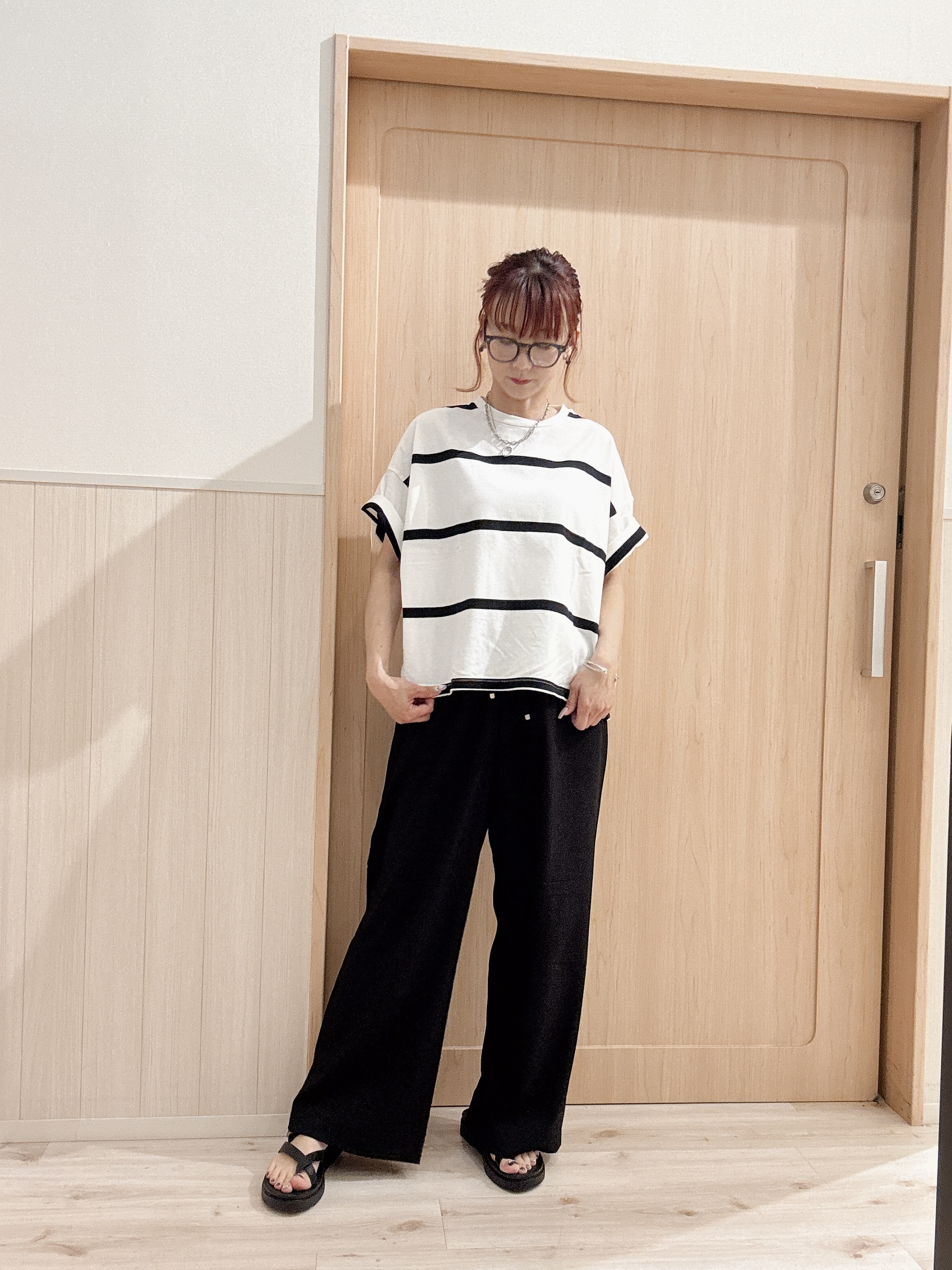 モカさんの「SHOO･LA･RUE｜【高レビュー/洗濯機可/セットアップ可】軽凛(かろりん) ひんやり半袖ジャケット」を使ったコーディネート