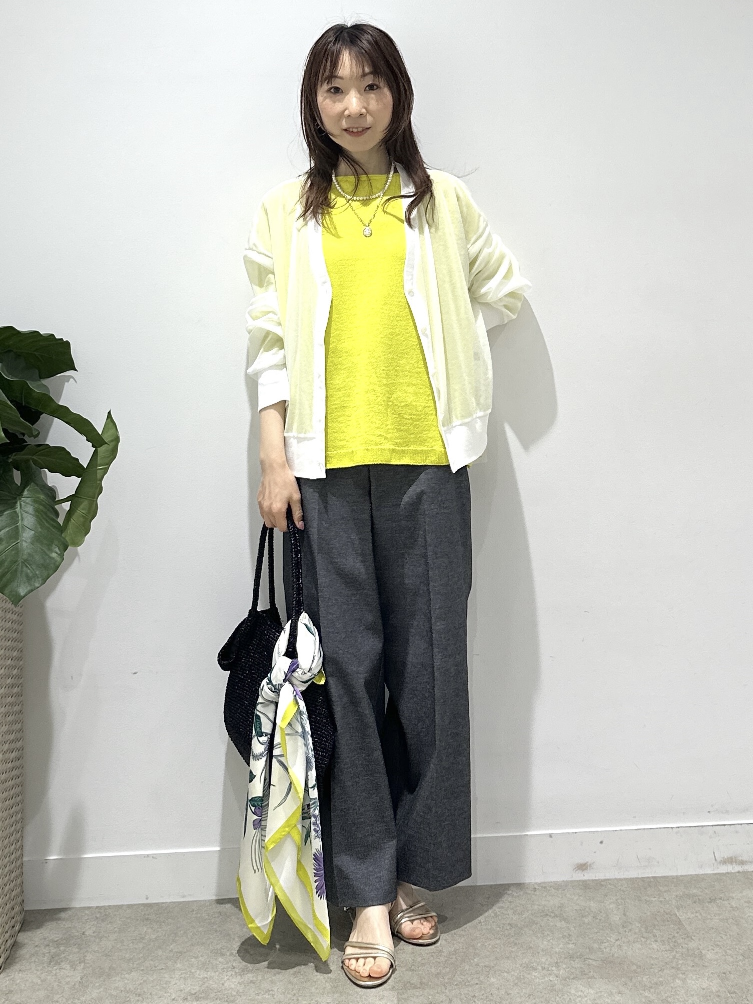Miwaさんの「UNTITLED｜【ゆったり/リラクシー】リネンボートネックプルオーバー」を使ったコーディネート