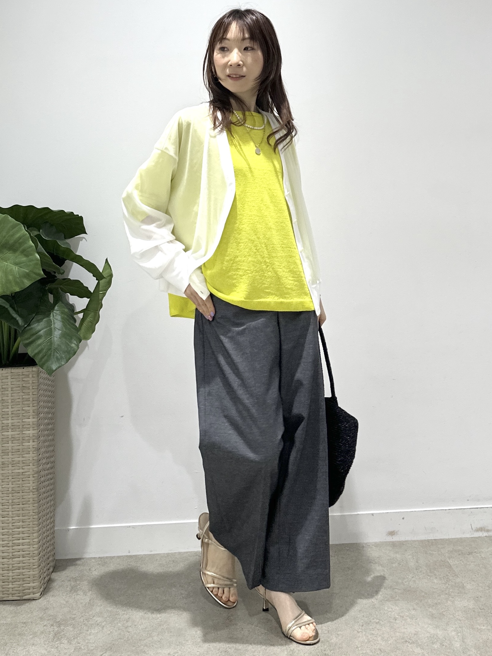 Miwaさんの「UNTITLED｜【ゆったり/リラクシー】リネンボートネックプルオーバー」を使ったコーディネート