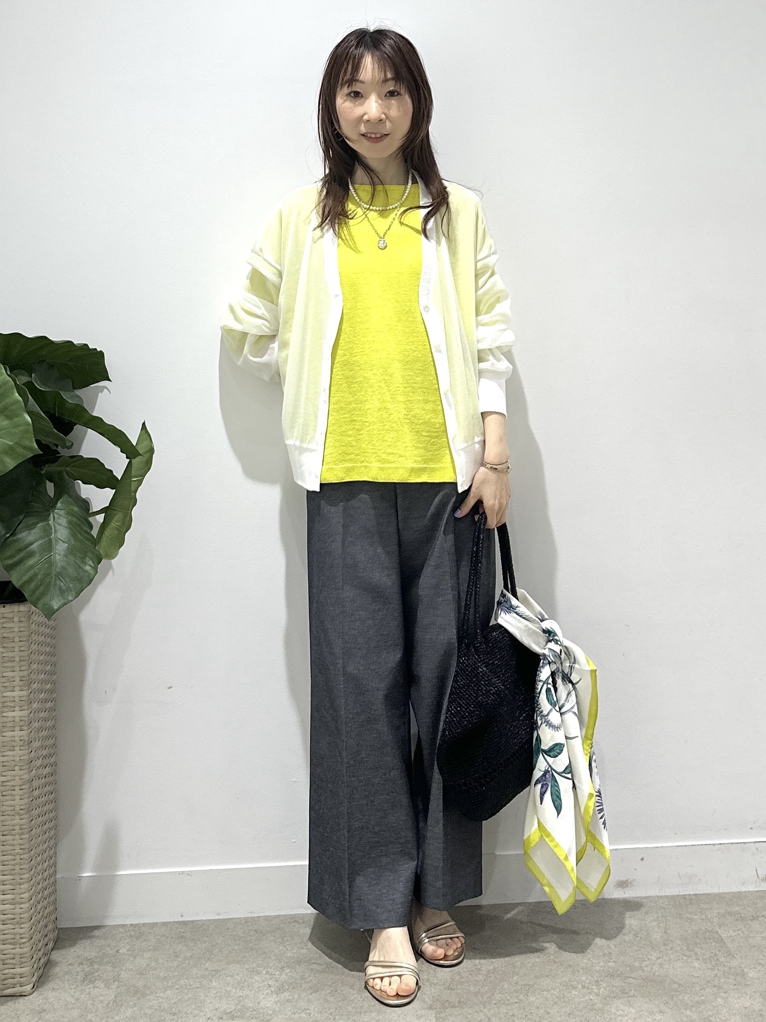Miwaさんの「UNTITLED｜【ゆったり/リラクシー】リネンボートネックプルオーバー」を使ったコーディネート