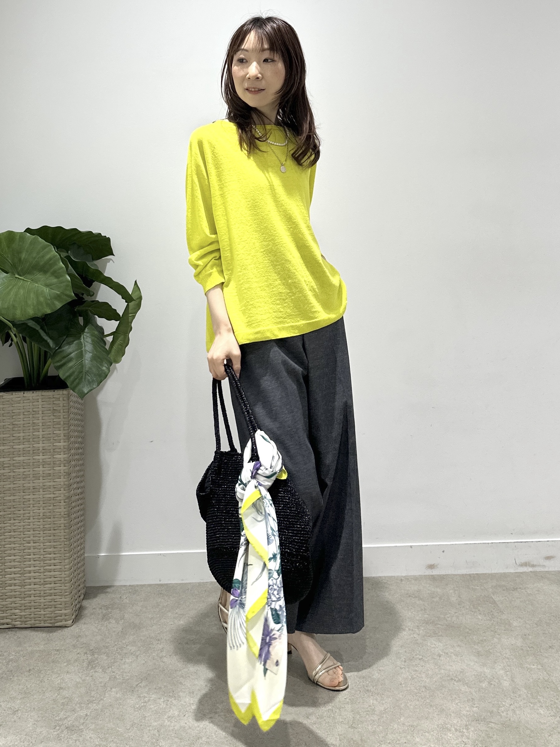 Miwaさんの「UNTITLED｜【ゆったり/リラクシー】リネンボートネックプルオーバー」を使ったコーディネート