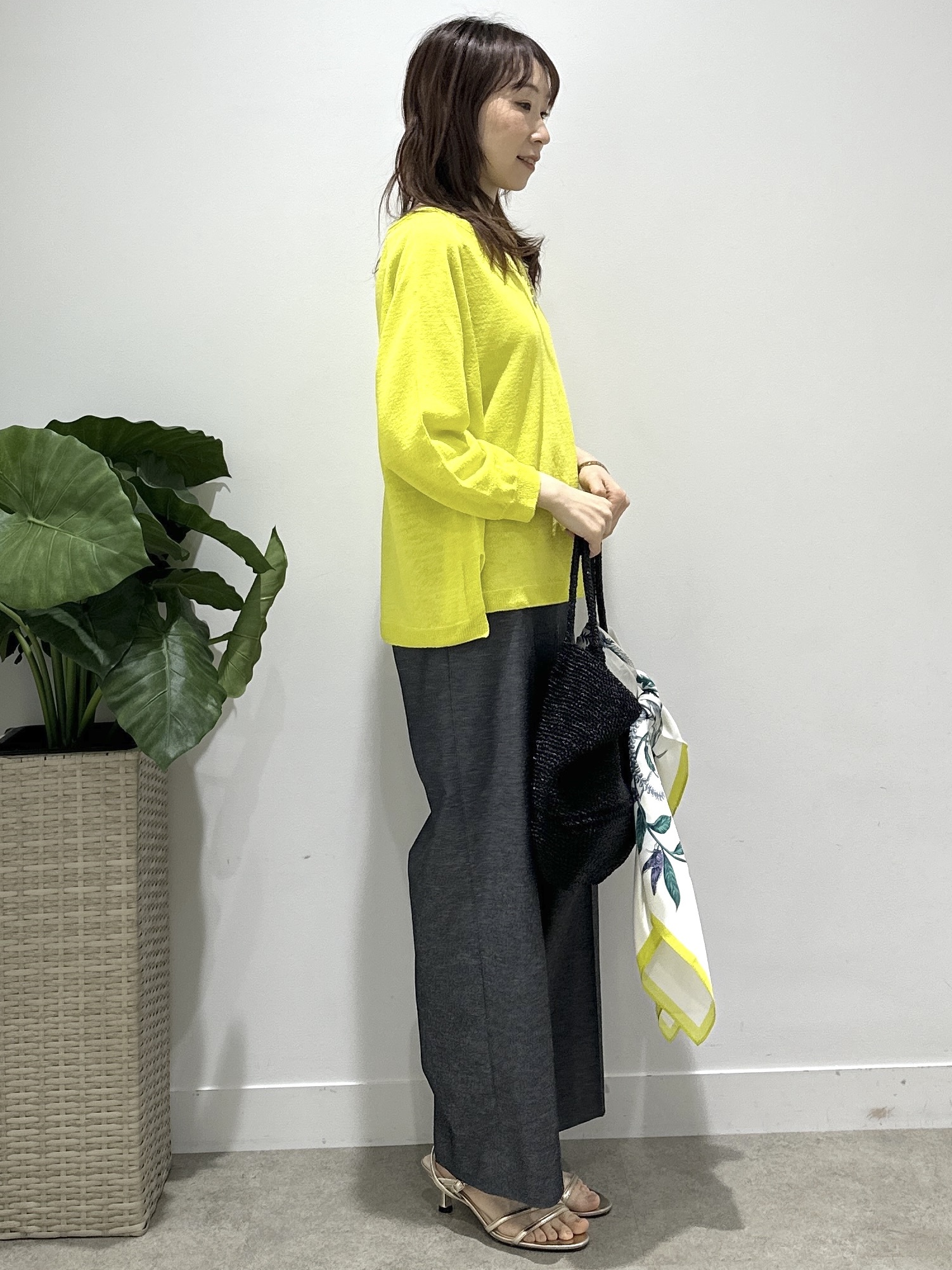 Miwaさんの「UNTITLED｜【ゆったり/リラクシー】リネンボートネックプルオーバー」を使ったコーディネート