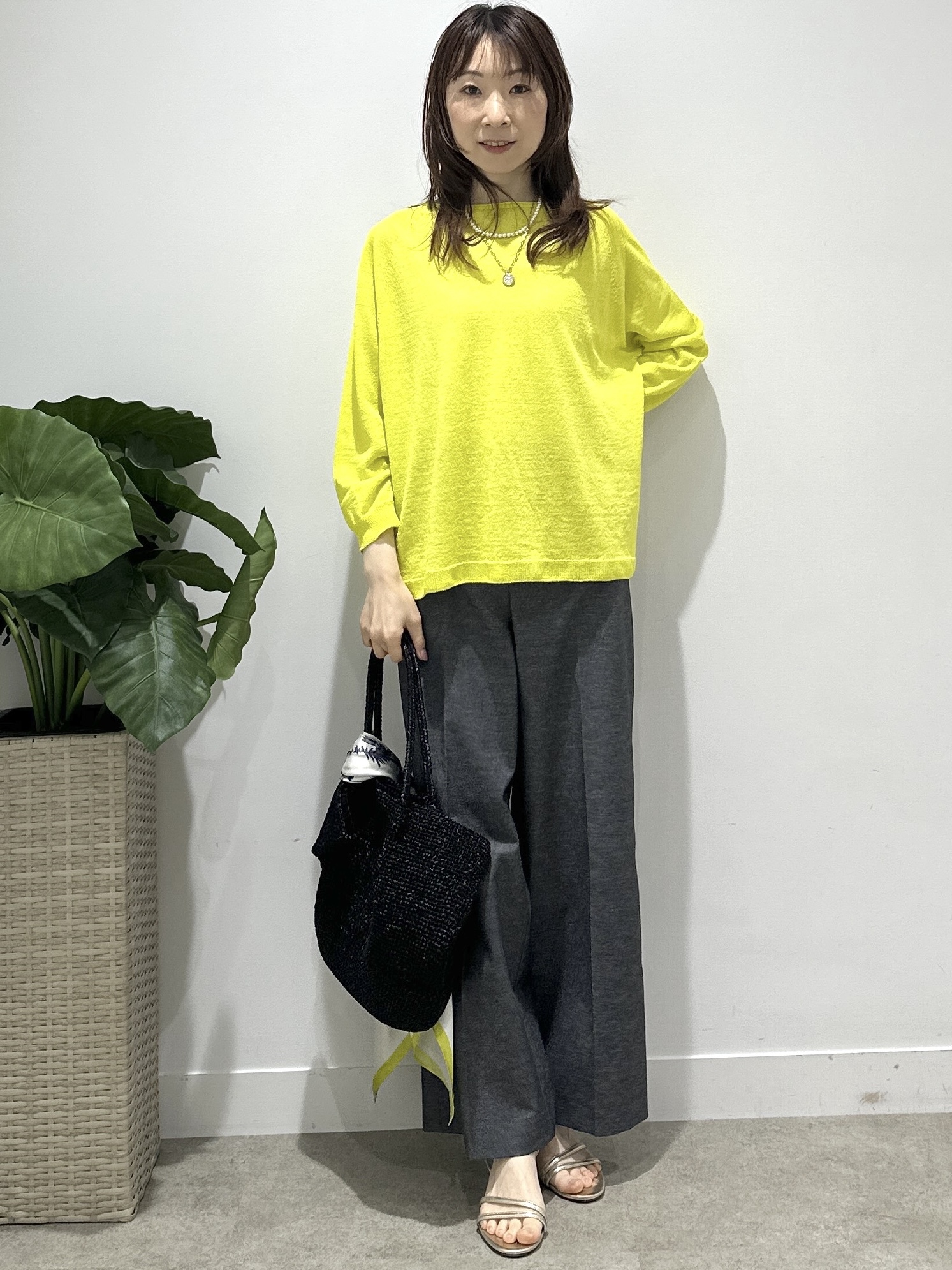 Miwaさんの「UNTITLED｜【ゆったり/リラクシー】リネンボートネックプルオーバー」を使ったコーディネート