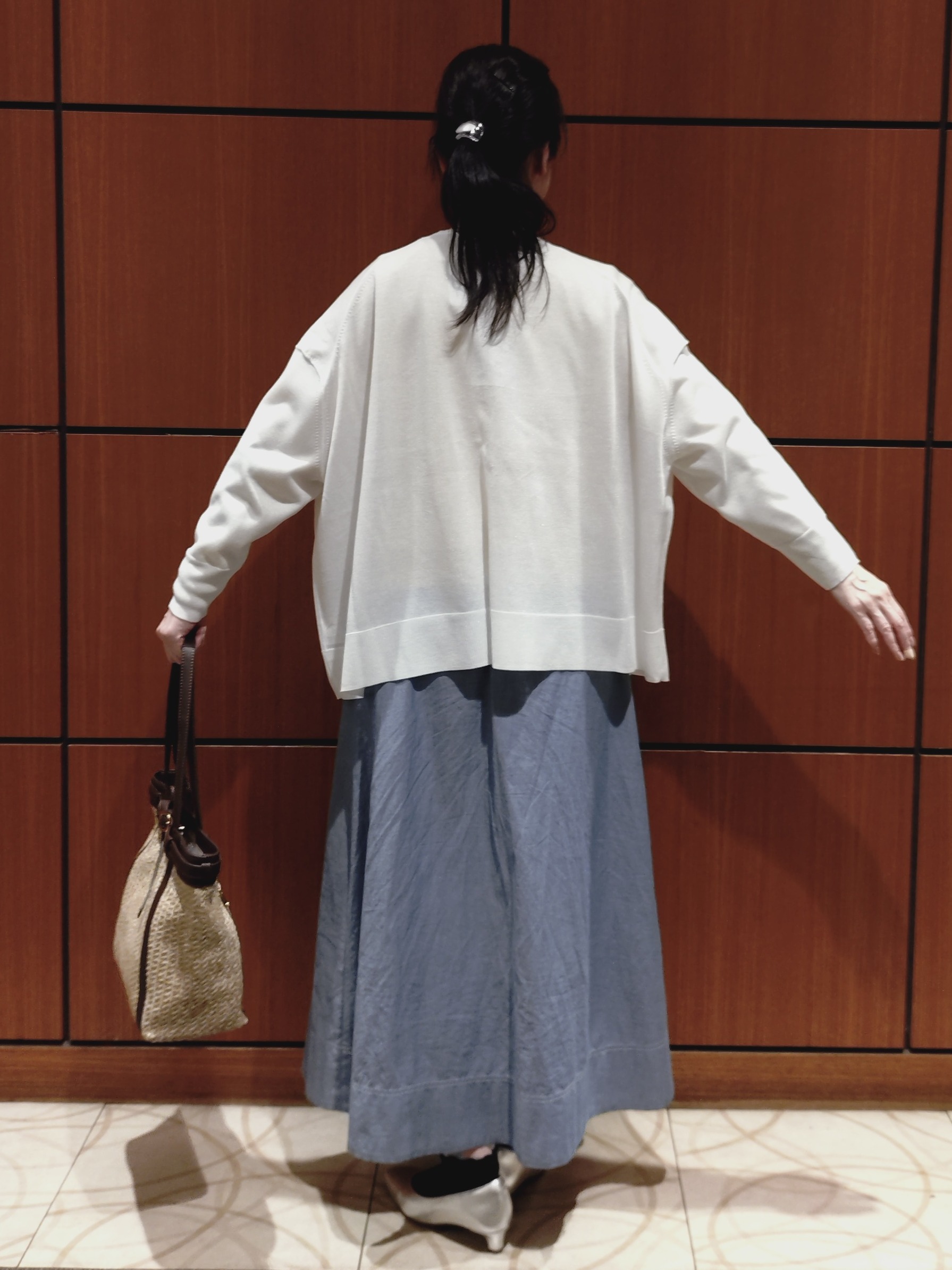 Kさんの「Reflect｜【冷房対策に◎】すっきり見え着流しカーディガン」を使ったコーディネート
