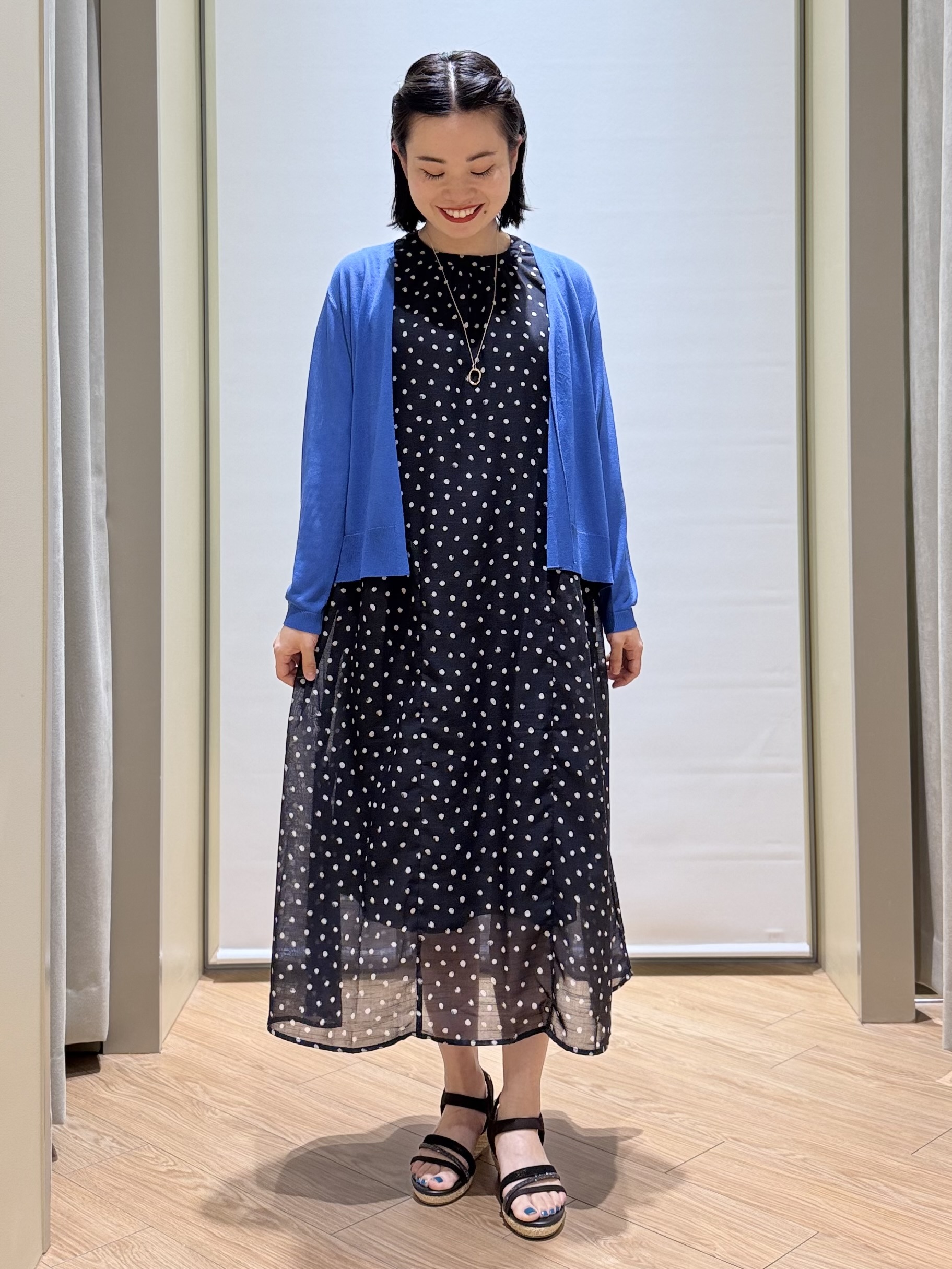 あんりさんの「grove｜高評価！【接触冷感／UVカットetc】ベーシックショートカーディガン」を使ったコーディネート