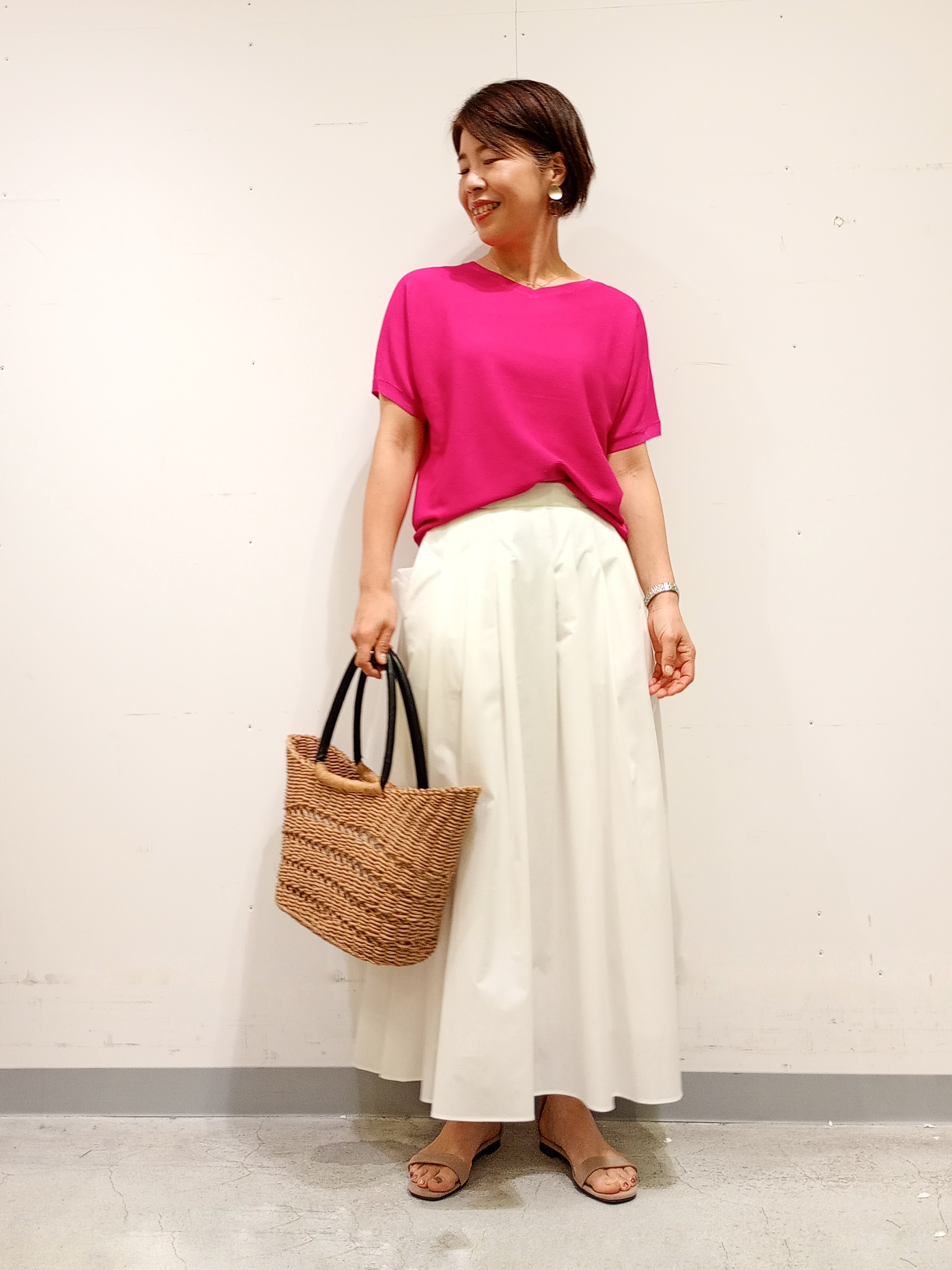 Kさんの「INDIVI｜【洗える／多機能／SETUP可】着る日傘ダブルジャケット」を使ったコーディネート