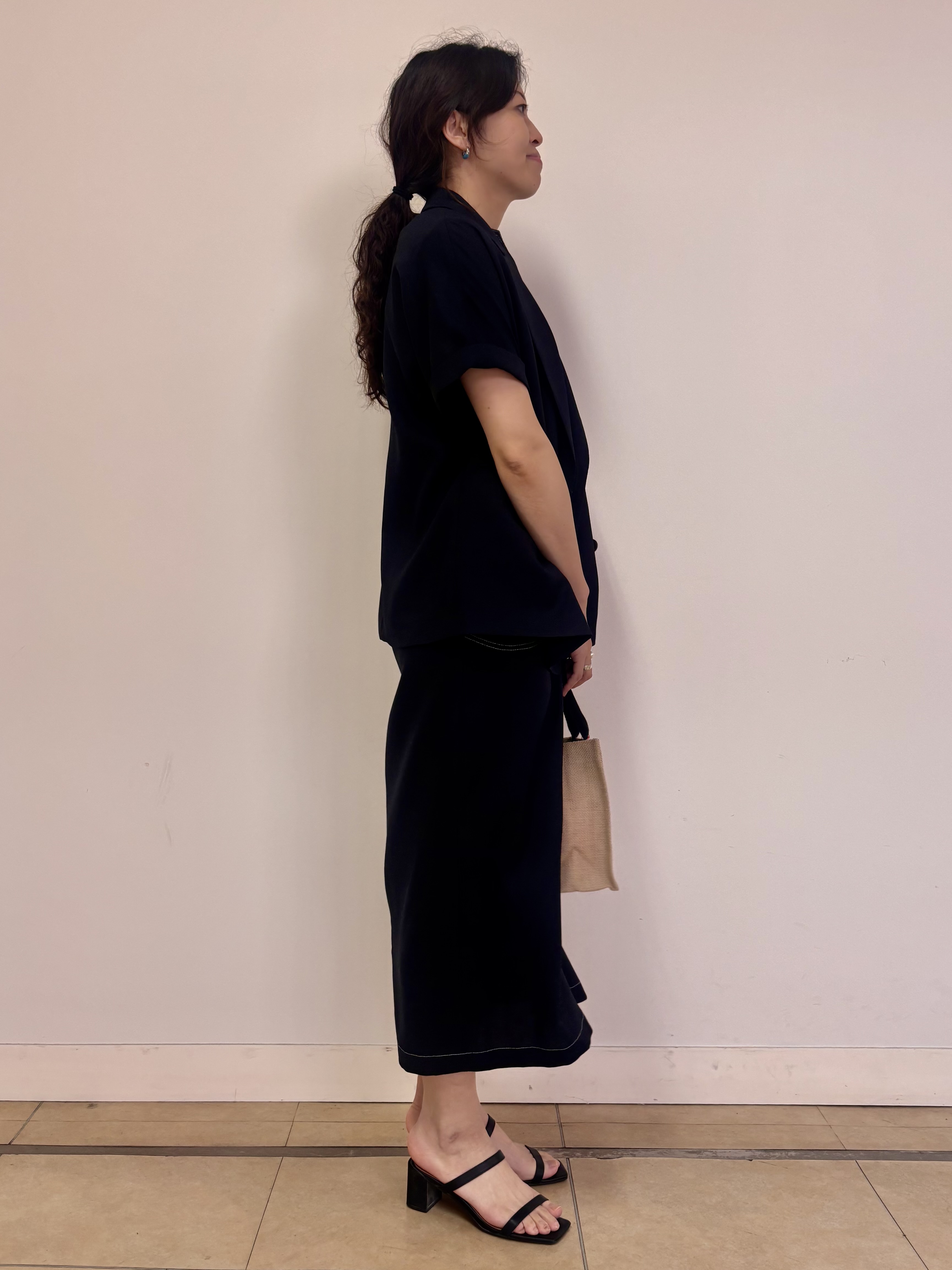 Harukaさんの「DRESSTERIOR｜【セットアップ可/UVカット/接触冷感/吸水速乾】ウォッシャブル リネンライクドルマンジャケット」を使ったコーディネート