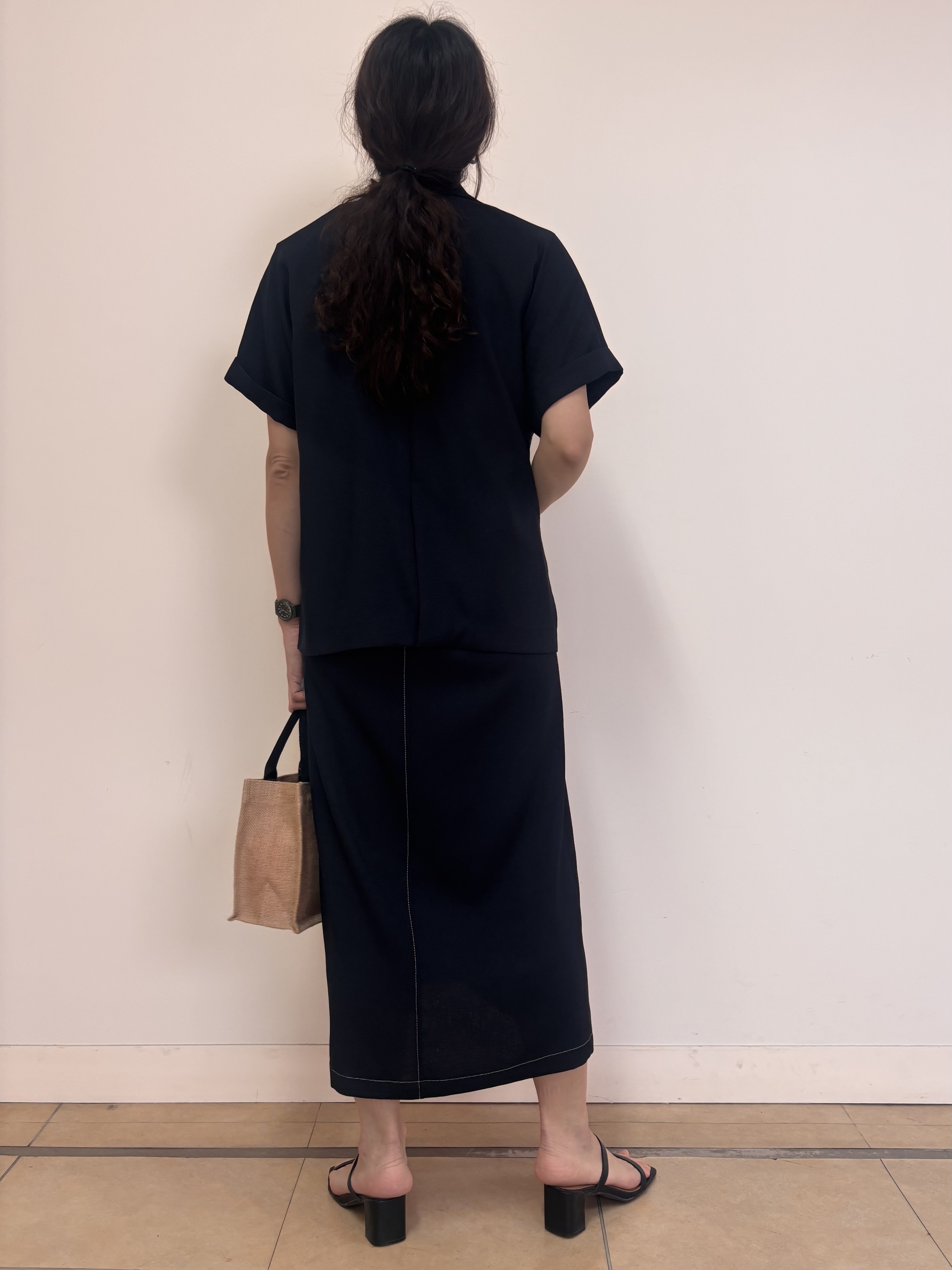 Harukaさんの「DRESSTERIOR｜【セットアップ可/UVカット/接触冷感/吸水速乾】ウォッシャブル リネンライクドルマンジャケット」を使ったコーディネート