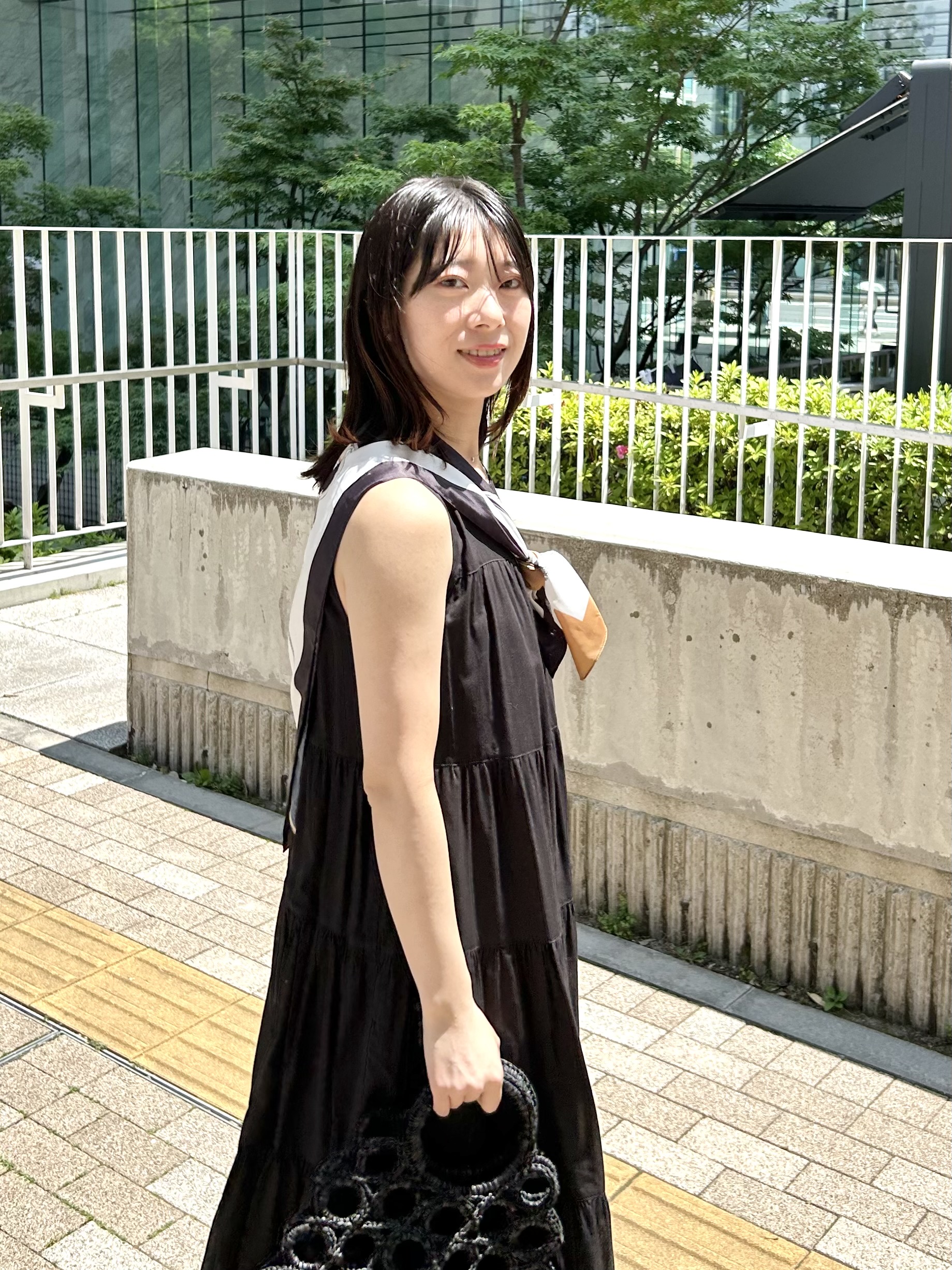 RINAさんの「OPAQUE.CLIP｜ティアードサマードレス／オーガニックコットン混【洗濯機OK】」を使ったコーディネート
