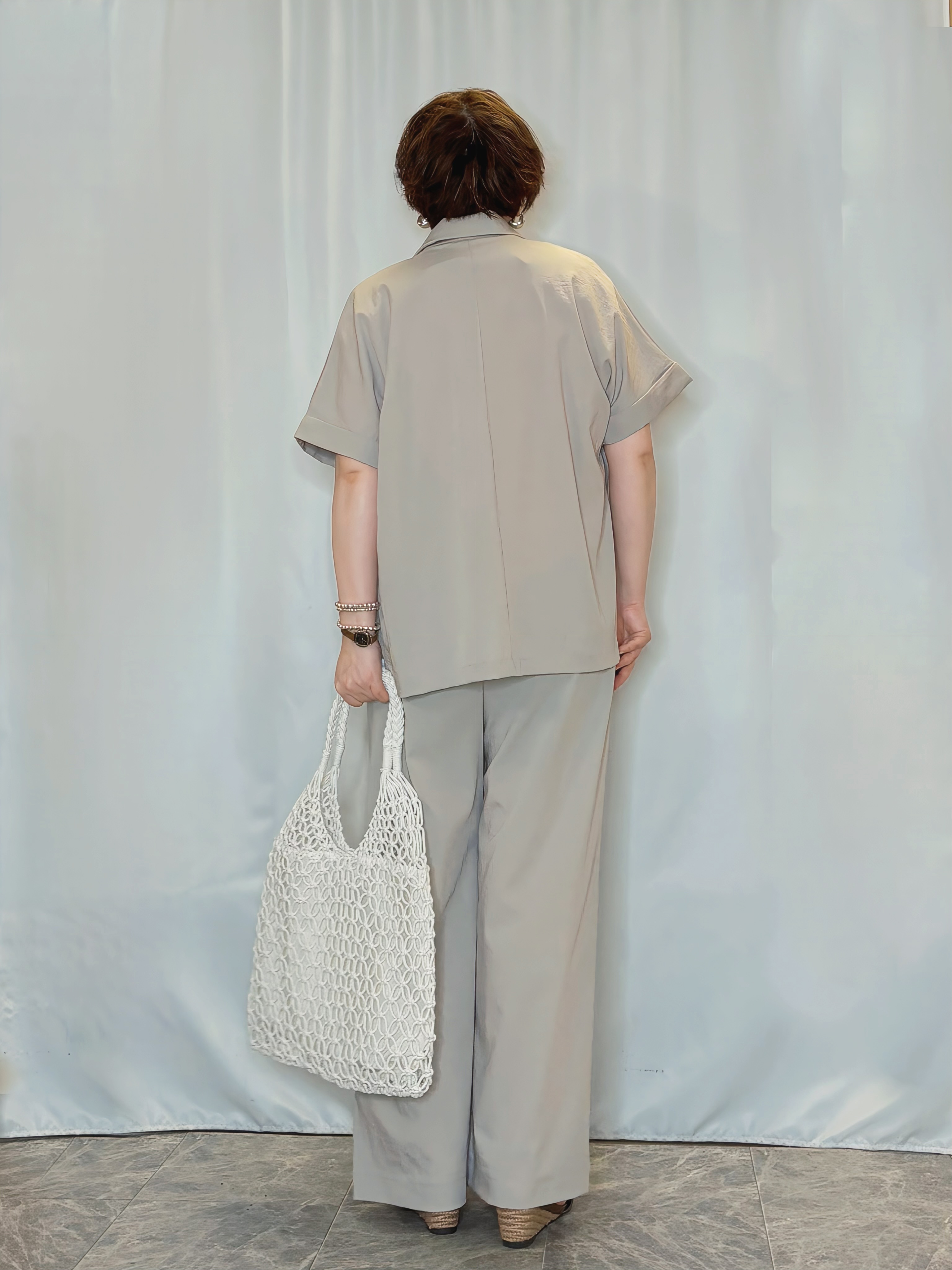 たみさんの「SHOO･LA･RUE｜【高レビュー/洗濯機可/セットアップ可】軽凛(かろりん) ひんやり半袖ジャケット」を使ったコーディネート