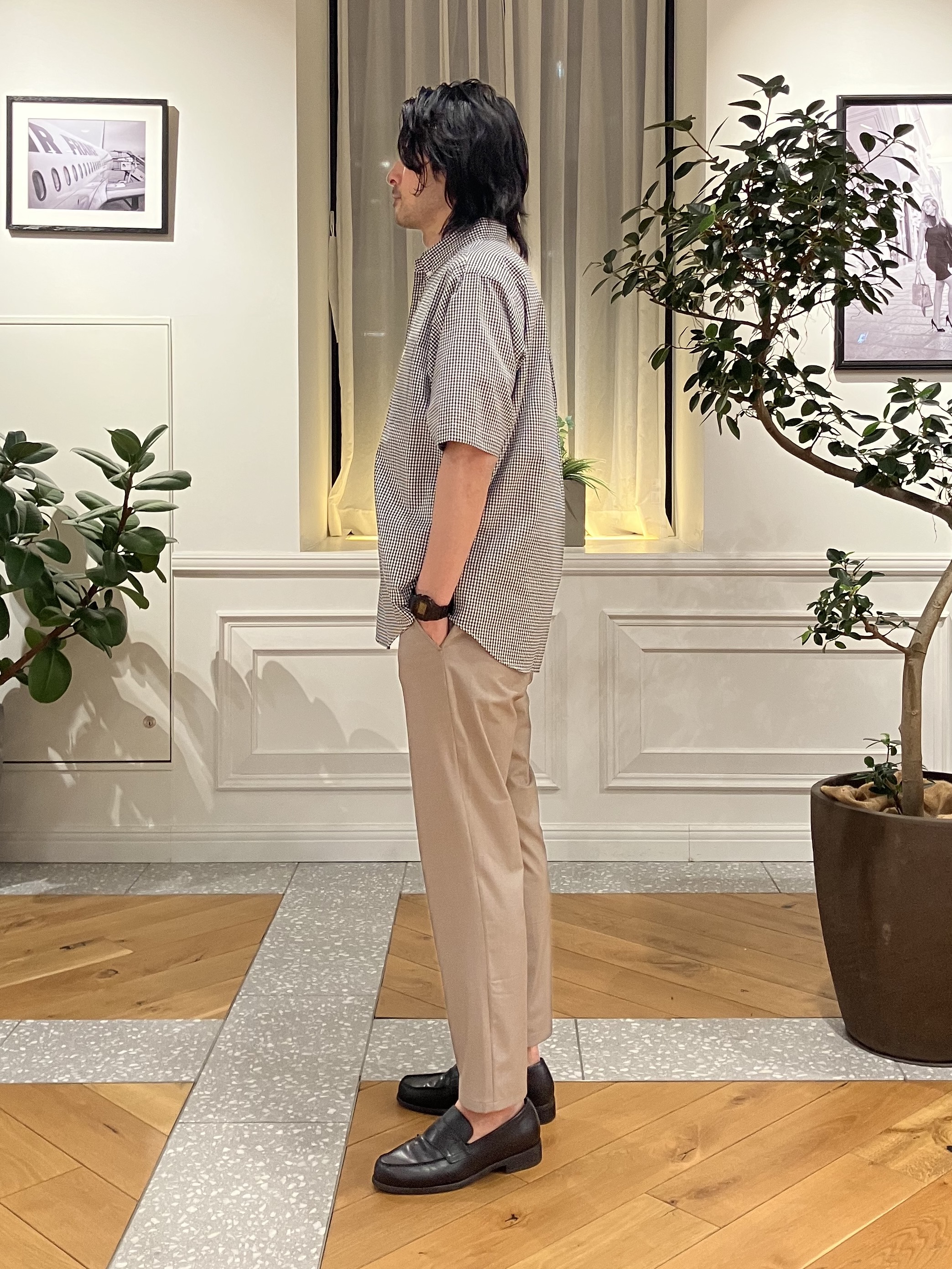 junyaさんの「DRESSTERIOR｜DANTON（ダントン）ドットボタン ボタンダウンシャツ ショートスリーブ」を使ったコーディネート
