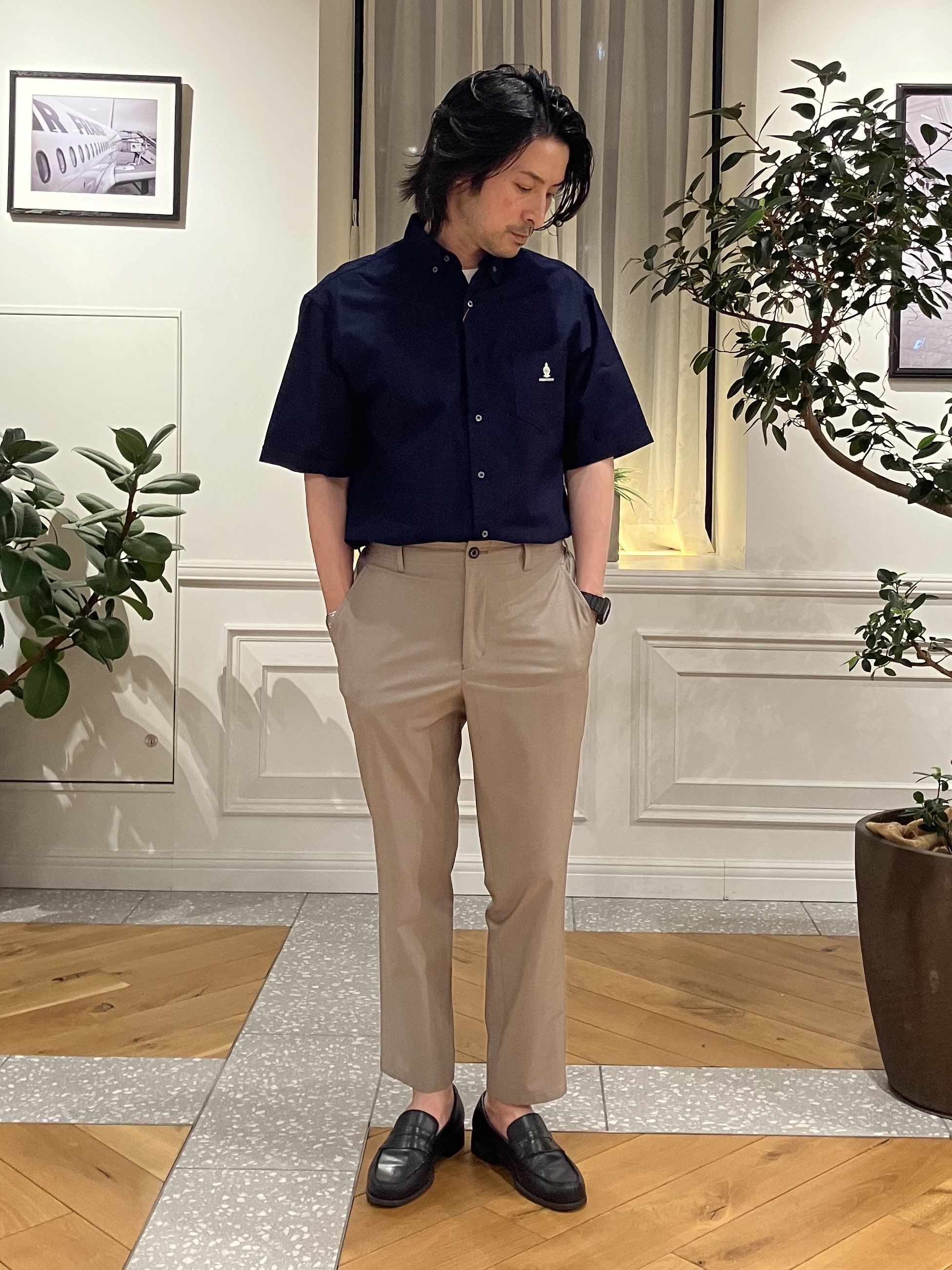 junyaさんの「DRESSTERIOR｜ナイトエンブロイ オックスシャツ」を使ったコーディネート