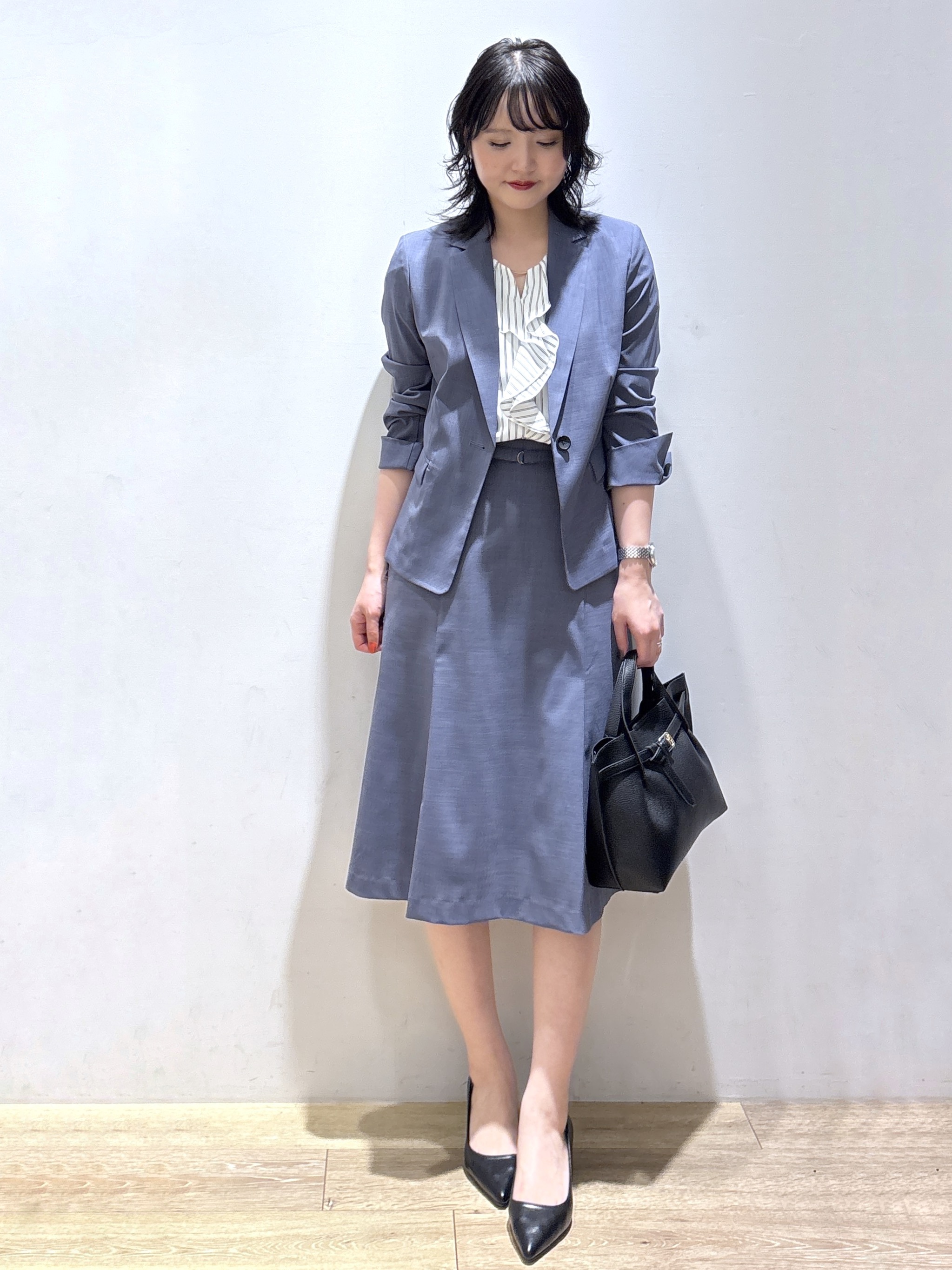 mizukiさんの「index｜【接触冷感／吸水速乾】セットアップ対応ストレッチテーラードジャケット《イージーアイロン／洗濯機OK／」を使ったコーディネート