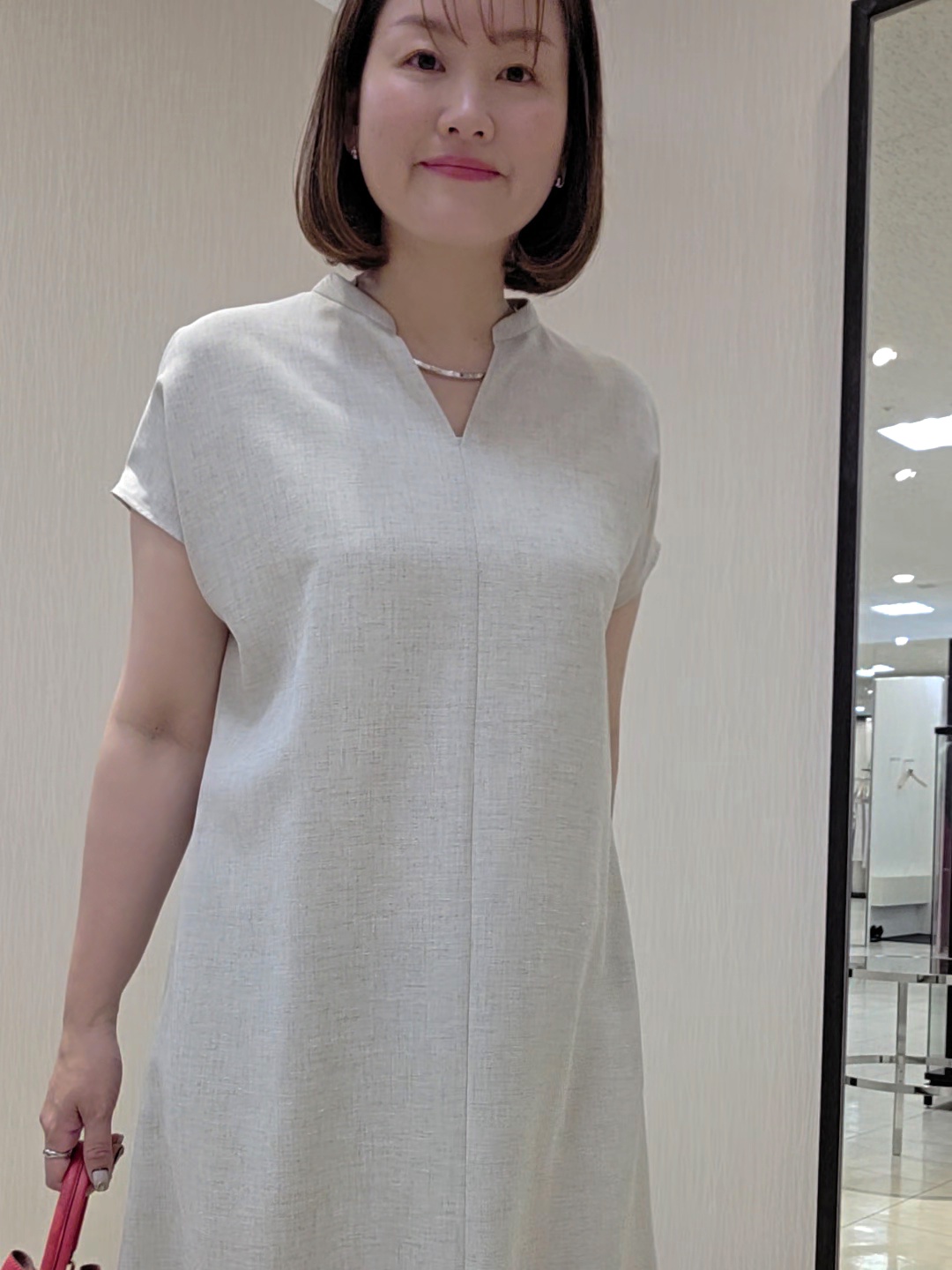 naokoさんの「UNTITLED｜【さらりと快適/セットアップ可/UV/接触冷感】スラブカラーレスジャケット」を使ったコーディネート