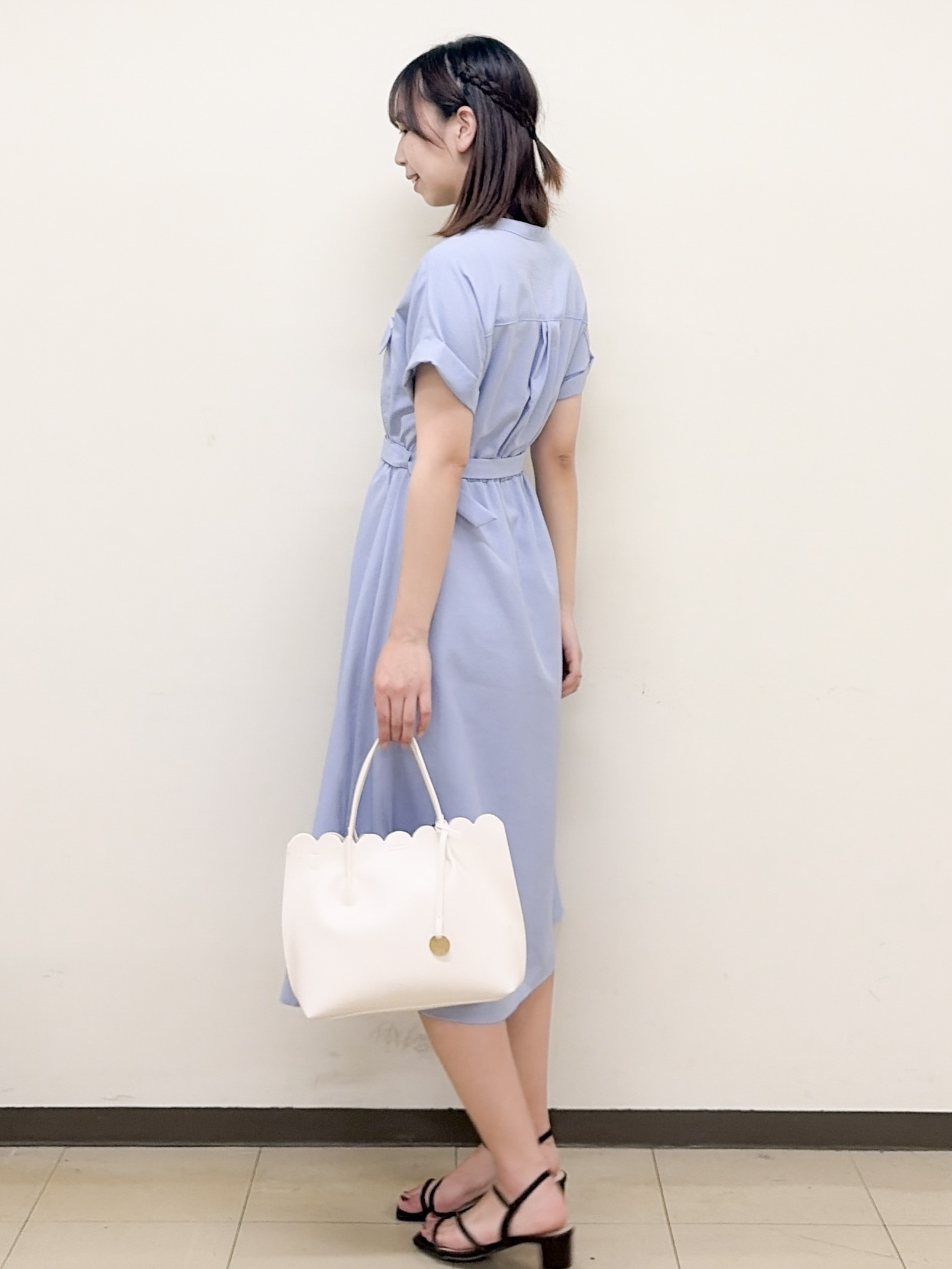 yurinaさんの「index｜ダブルポケットスキッパーワンピース【防シワ／洗濯機OK】《XS～3L／6col》」を使ったコーディネート