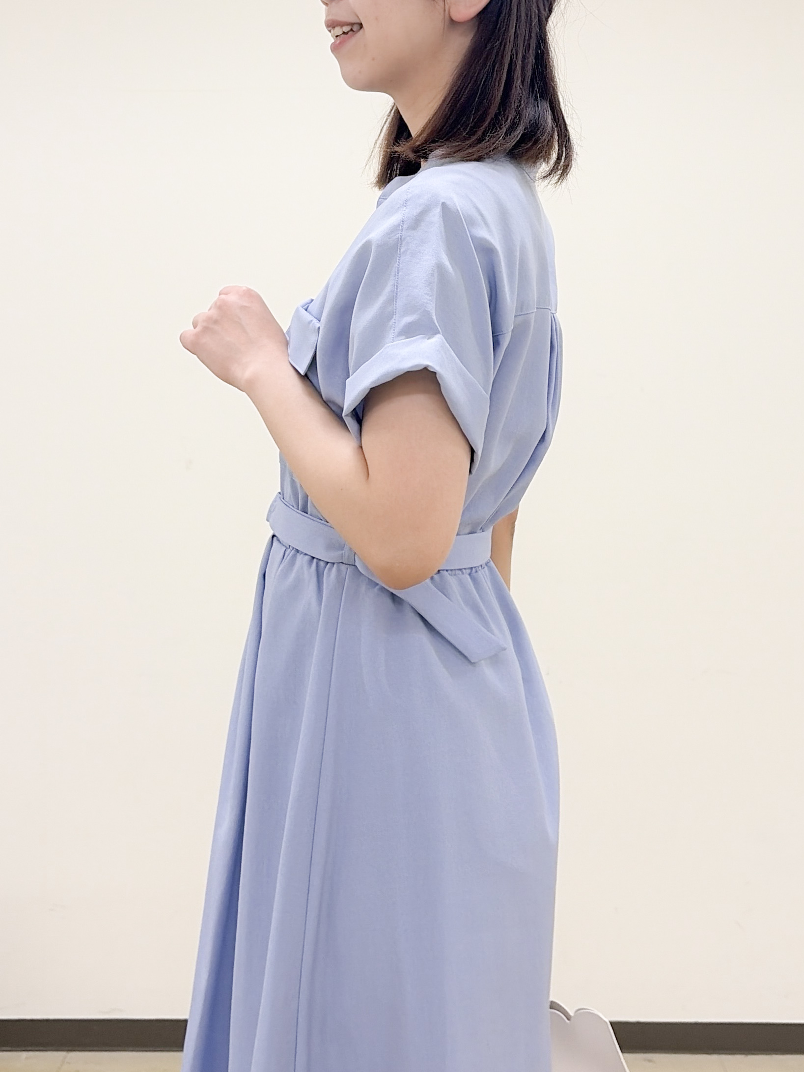 yurinaさんの「index｜ダブルポケットスキッパーワンピース【防シワ／洗濯機OK】《XS～3L／6col》」を使ったコーディネート