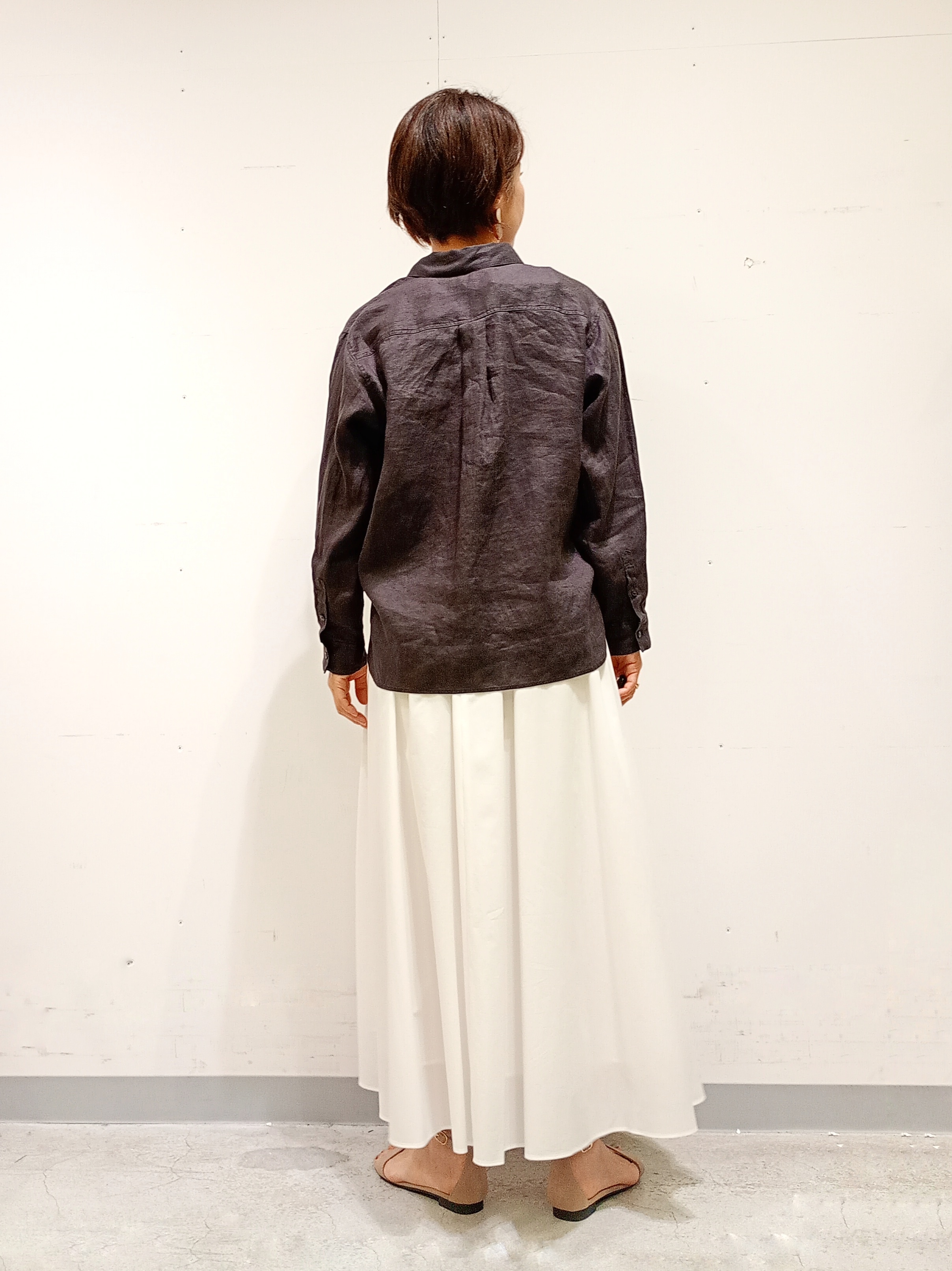 Kさんの「INDIVI｜【接触冷感／2WAY】カシュクールリネンシャツ」を使ったコーディネート