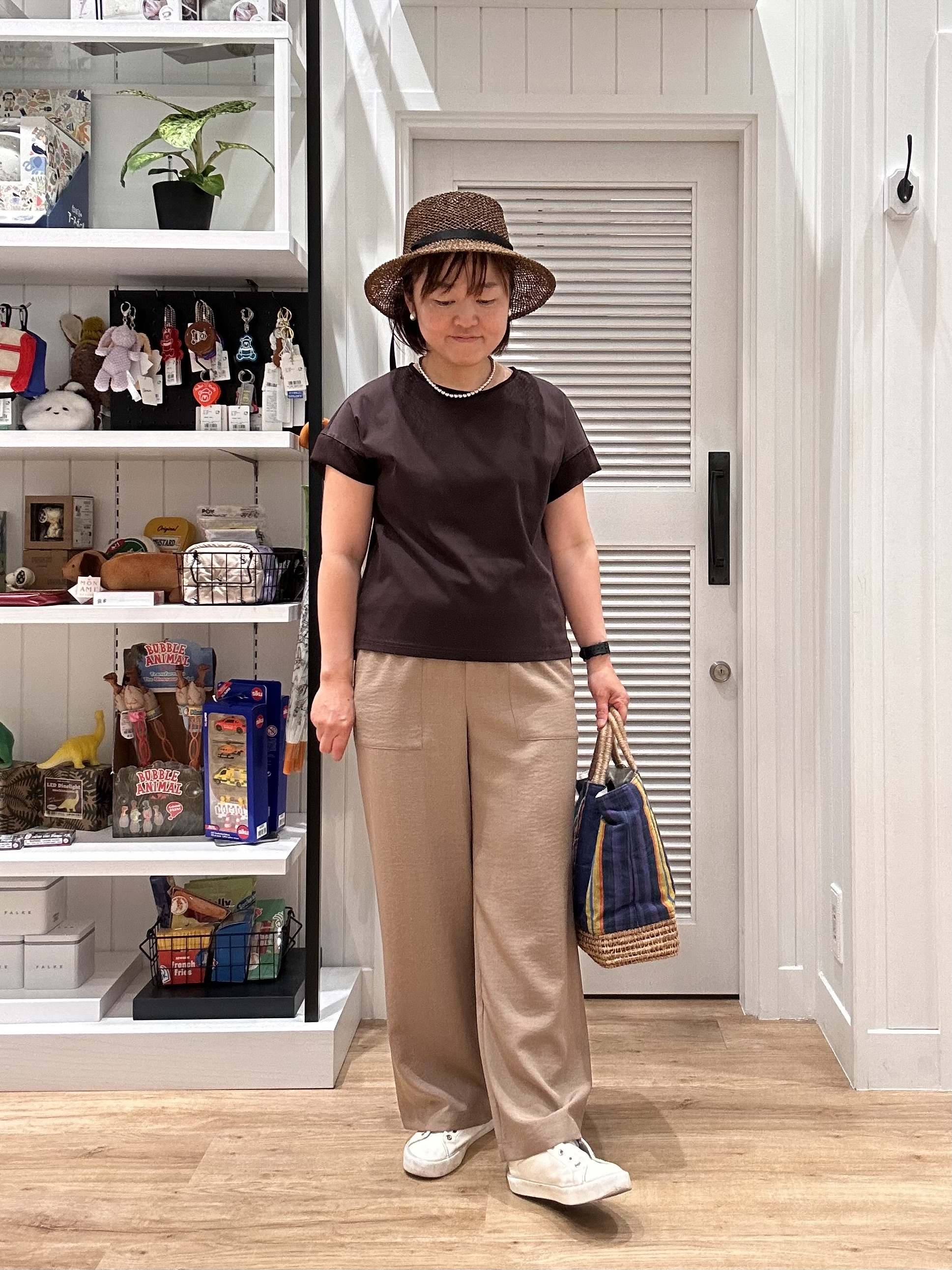 Aiさんの「Dessin｜【UVカット/接触冷感】美光沢カットソー」を使ったコーディネート