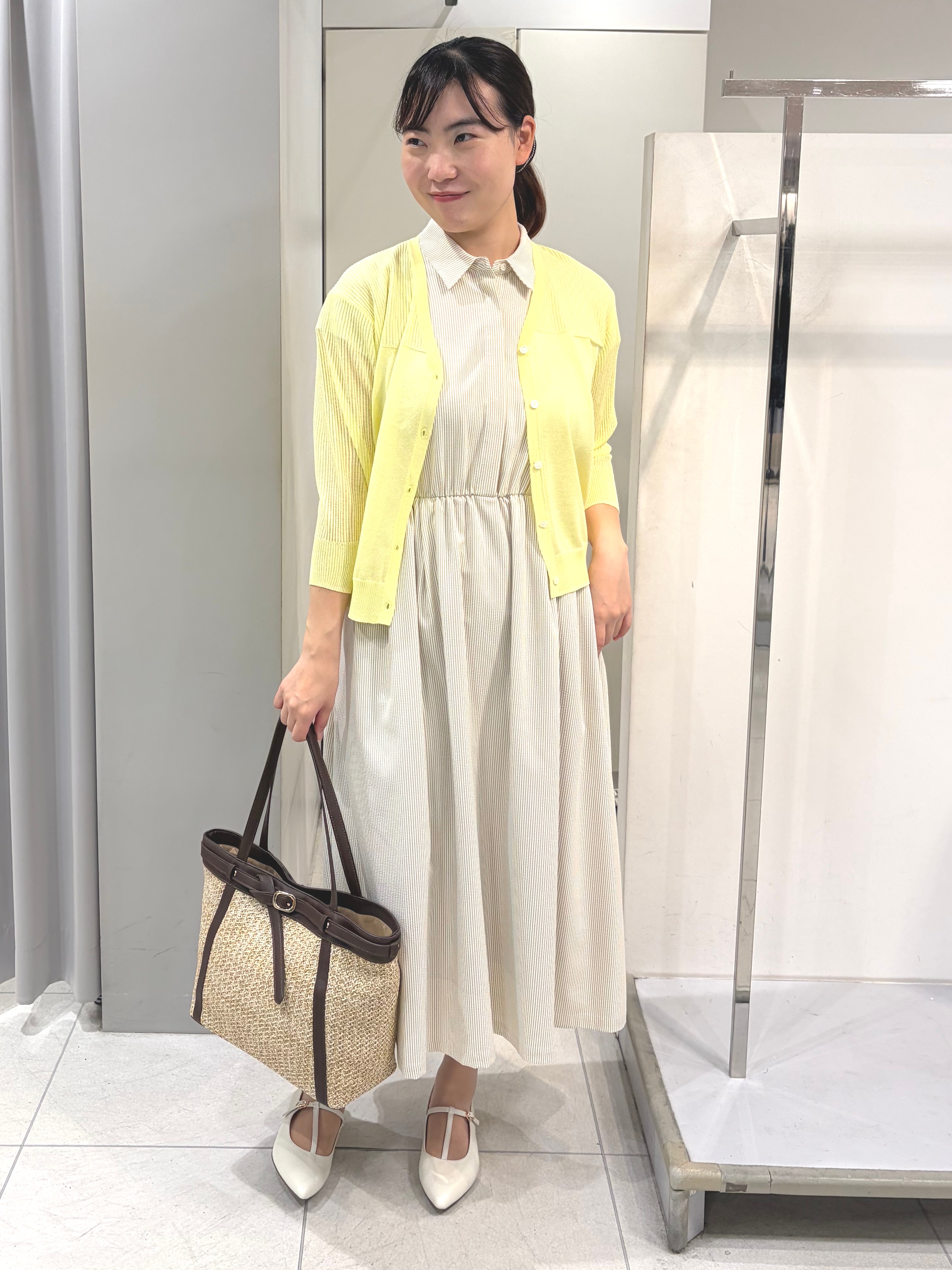 AZUSAさんの「Reflect｜フレンチスリーブシャツワンピース」を使ったコーディネート