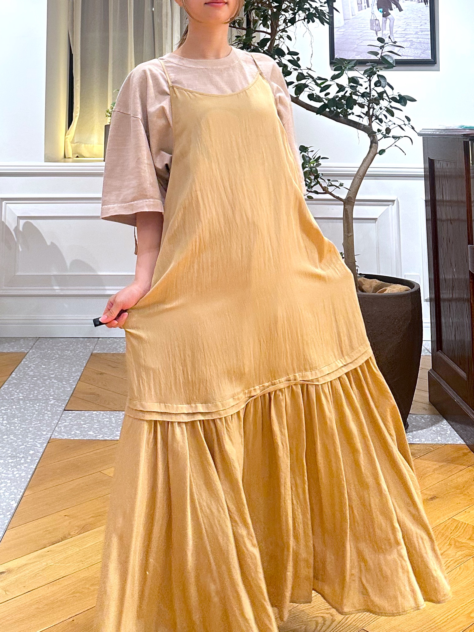 なべこさんの「DRESSTERIOR｜J．J．Mercer （ジェイジェイマーサー）【別注】プリントTシャツ」を使ったコーディネート