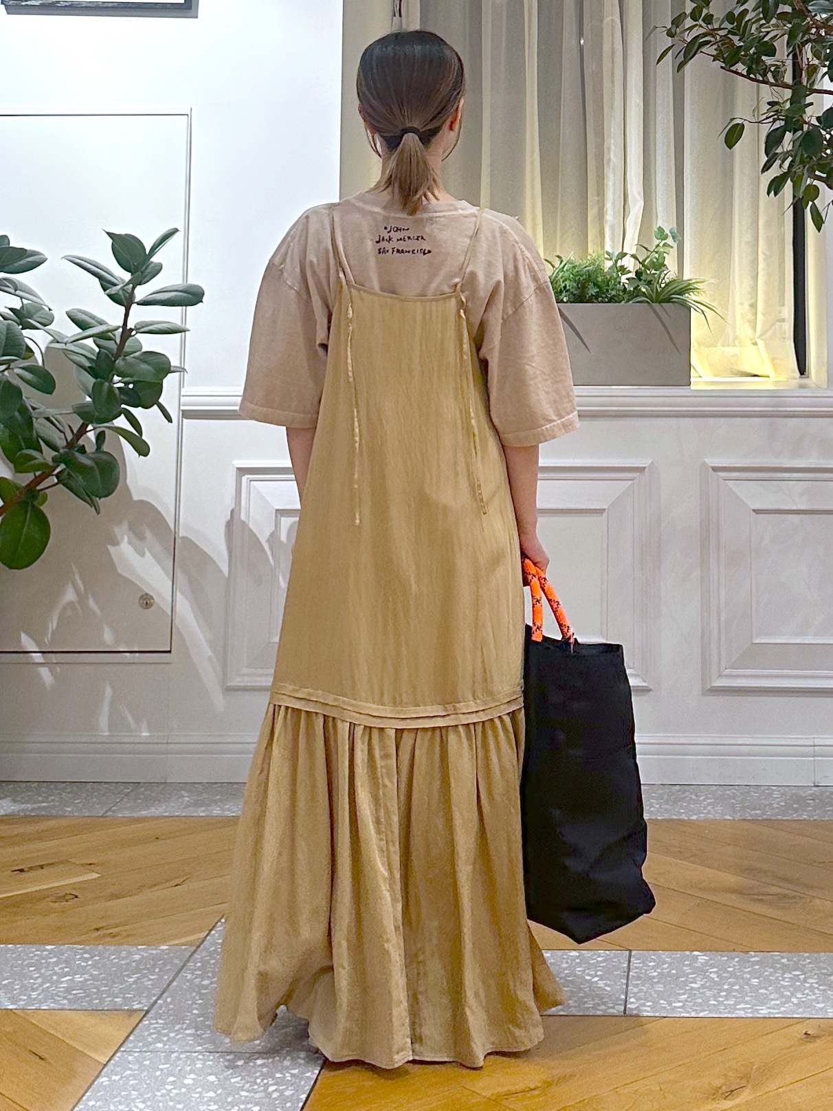 なべこさんの「DRESSTERIOR｜J．J．Mercer （ジェイジェイマーサー）【別注】プリントTシャツ」を使ったコーディネート