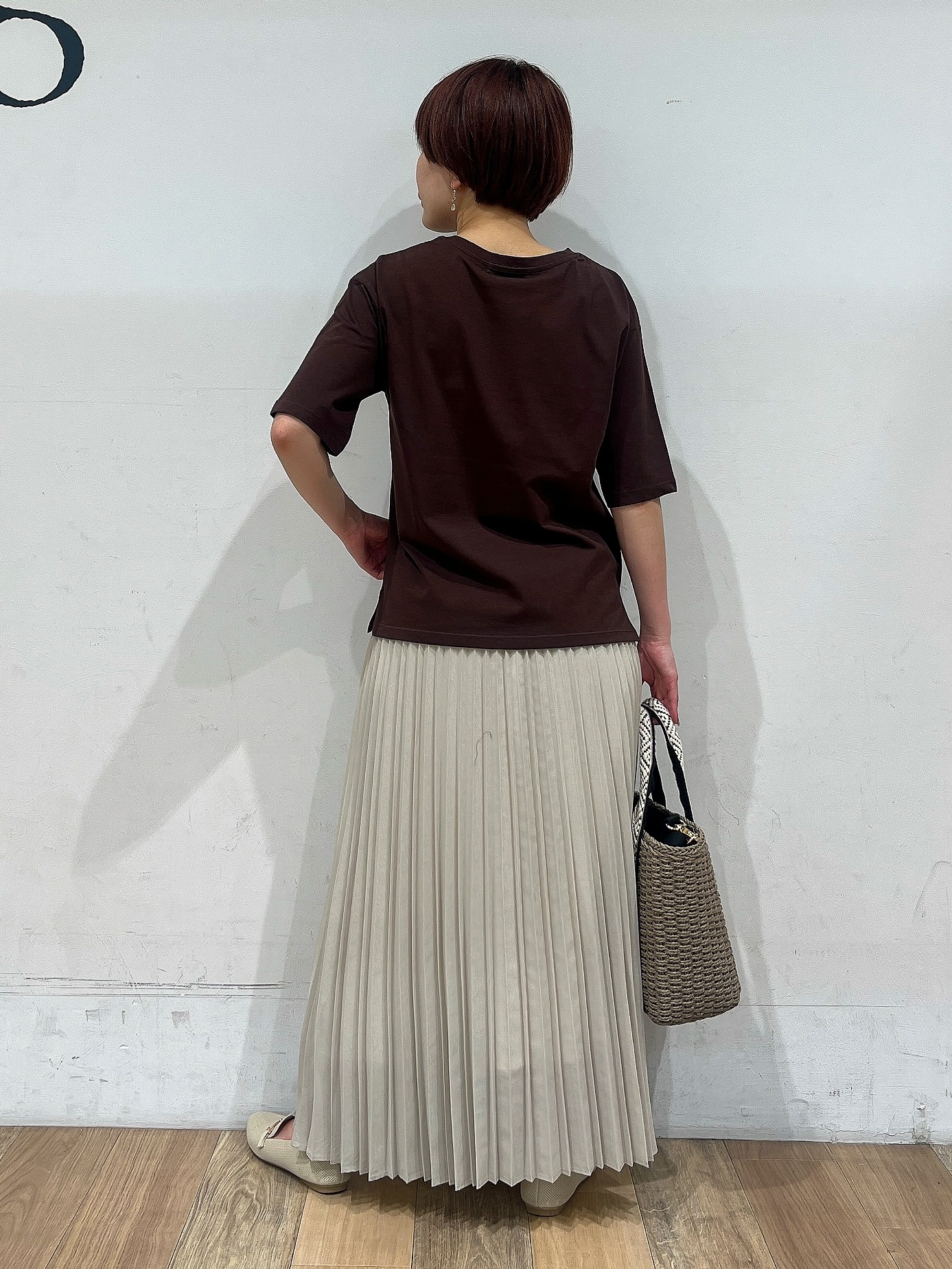 山さんさんの「grove｜【UVカット/接触冷感】プリントアソート5分袖Tシャツ」を使ったコーディネート