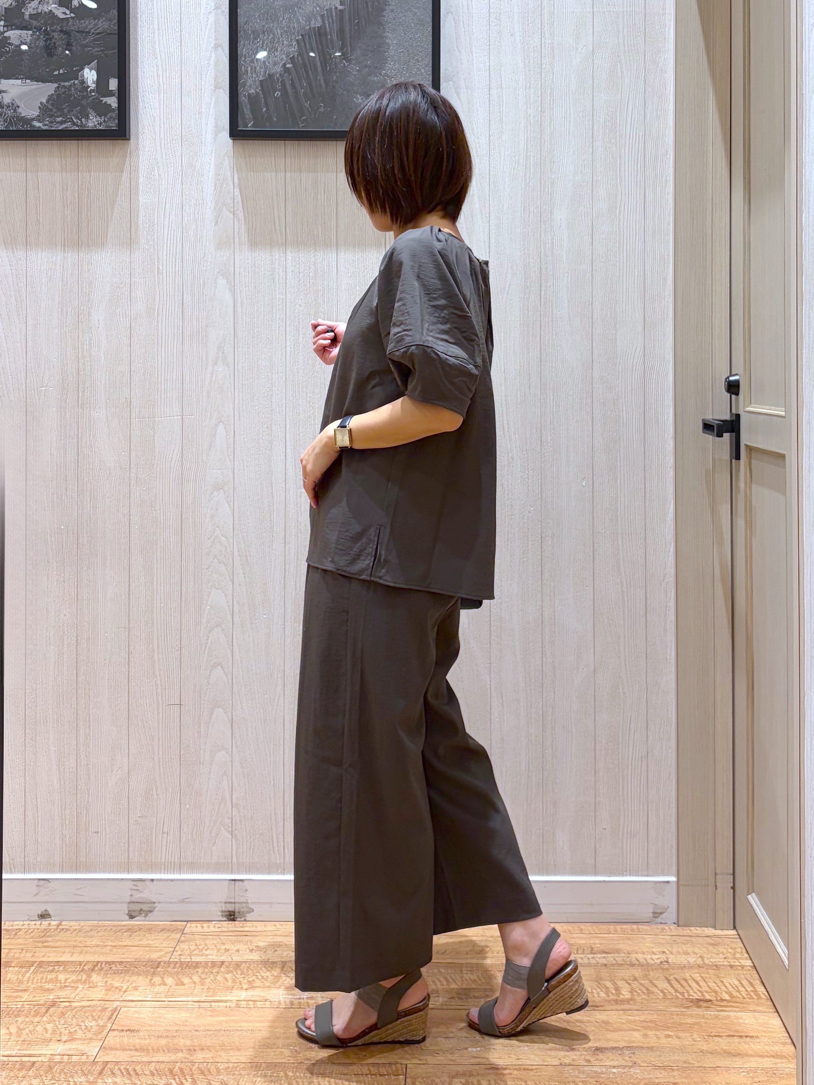 shirayuuuさんの「SHOO･LA･RUE｜【ひんやり/洗濯機可/S-LL】オンにもオフにも マルチに使えるボタンレスカーディガン」を使ったコーディネート